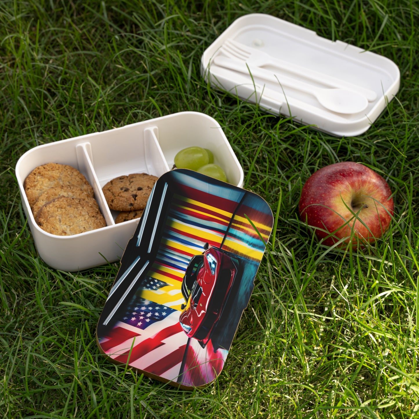 Bento Lunch Box Macro Flag Ferrari 2
