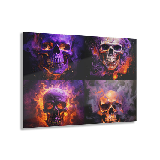 Acrylic Prints Skull Flames 5