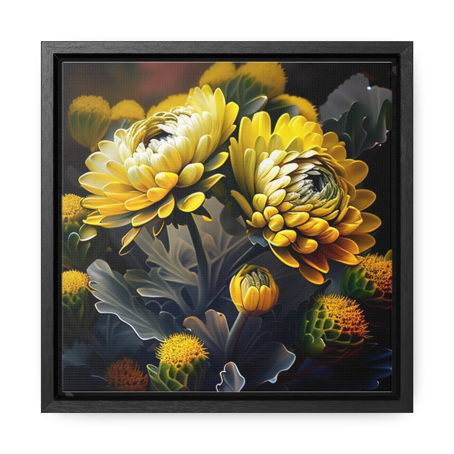 Gallery Canvas Wraps, Square Frame Yellow Hermosas Flores Amarillas 2