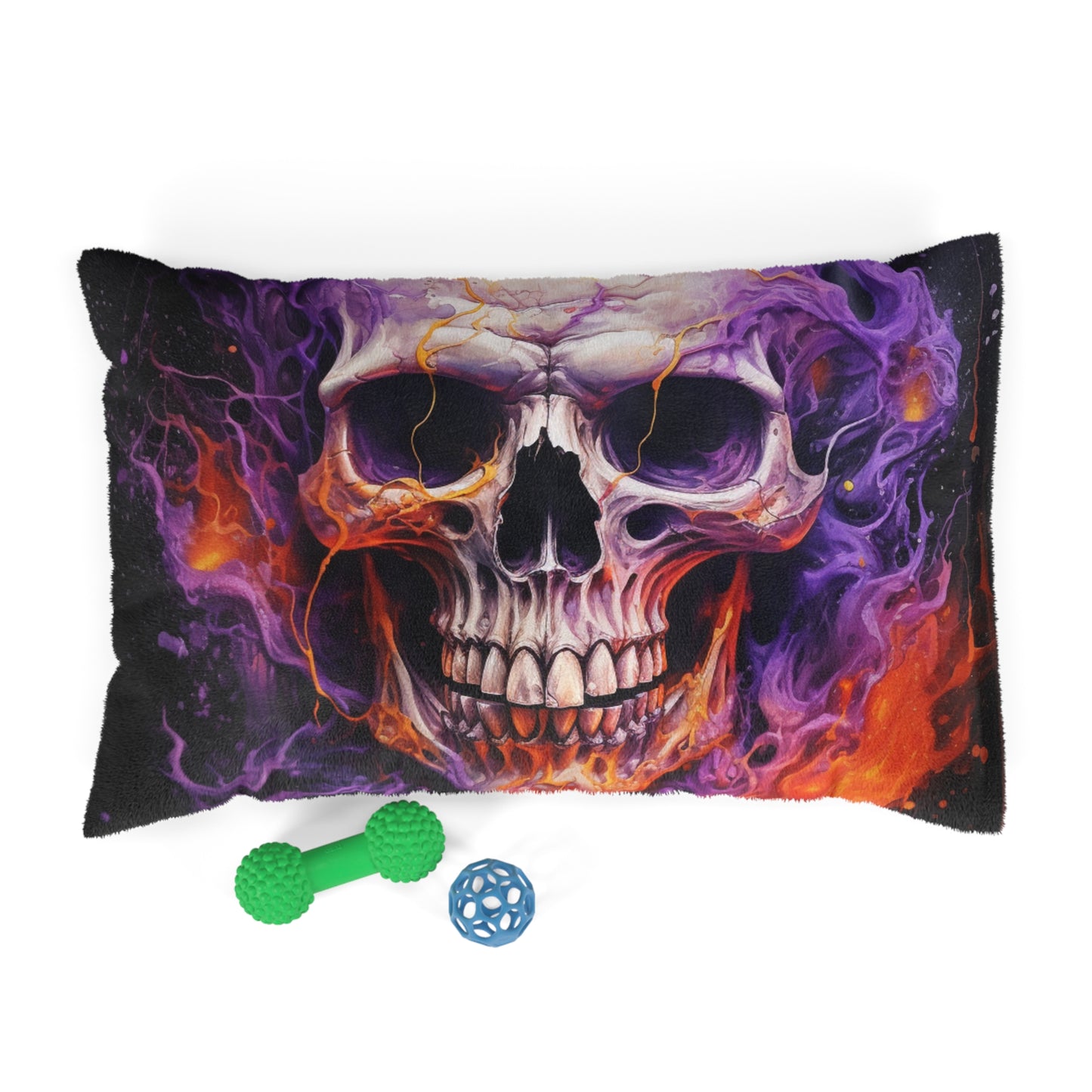 Pet Bed Skull Flames 2