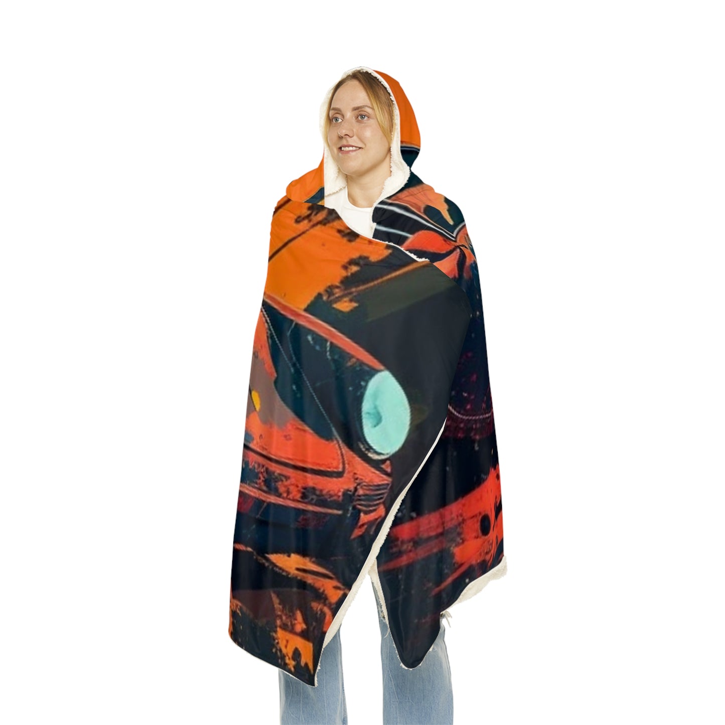 Snuggle Hooded Blanket Porsche Abstract 3