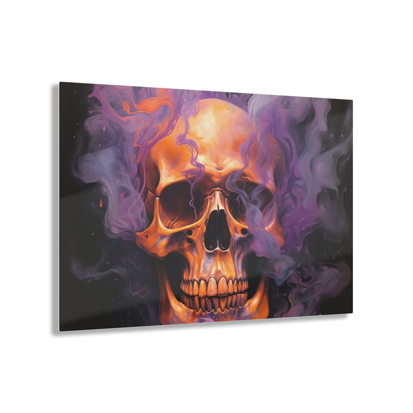 Acrylic Prints Skull Flames 4