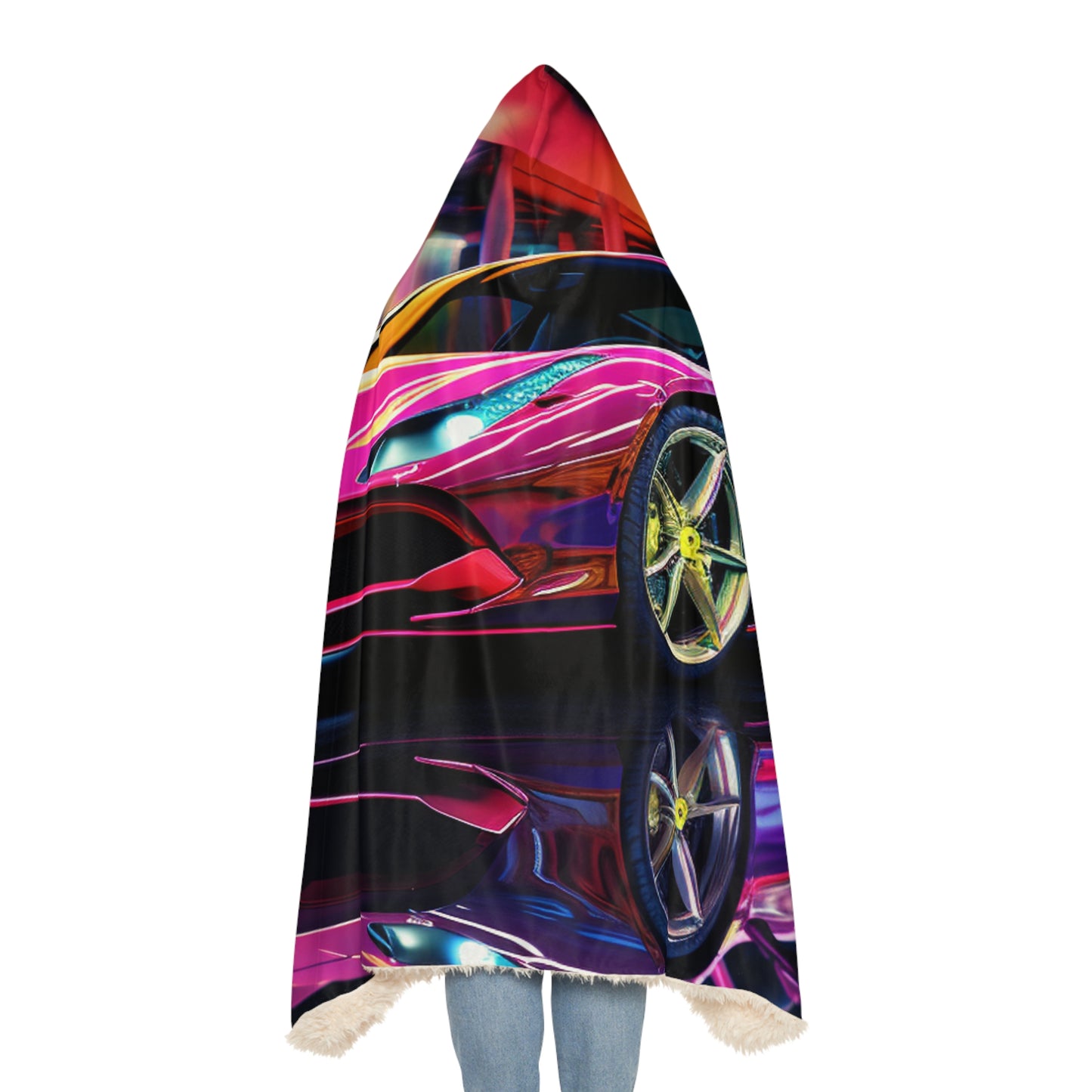 Snuggle Hooded Blanket Pink Macro Ferrari 4