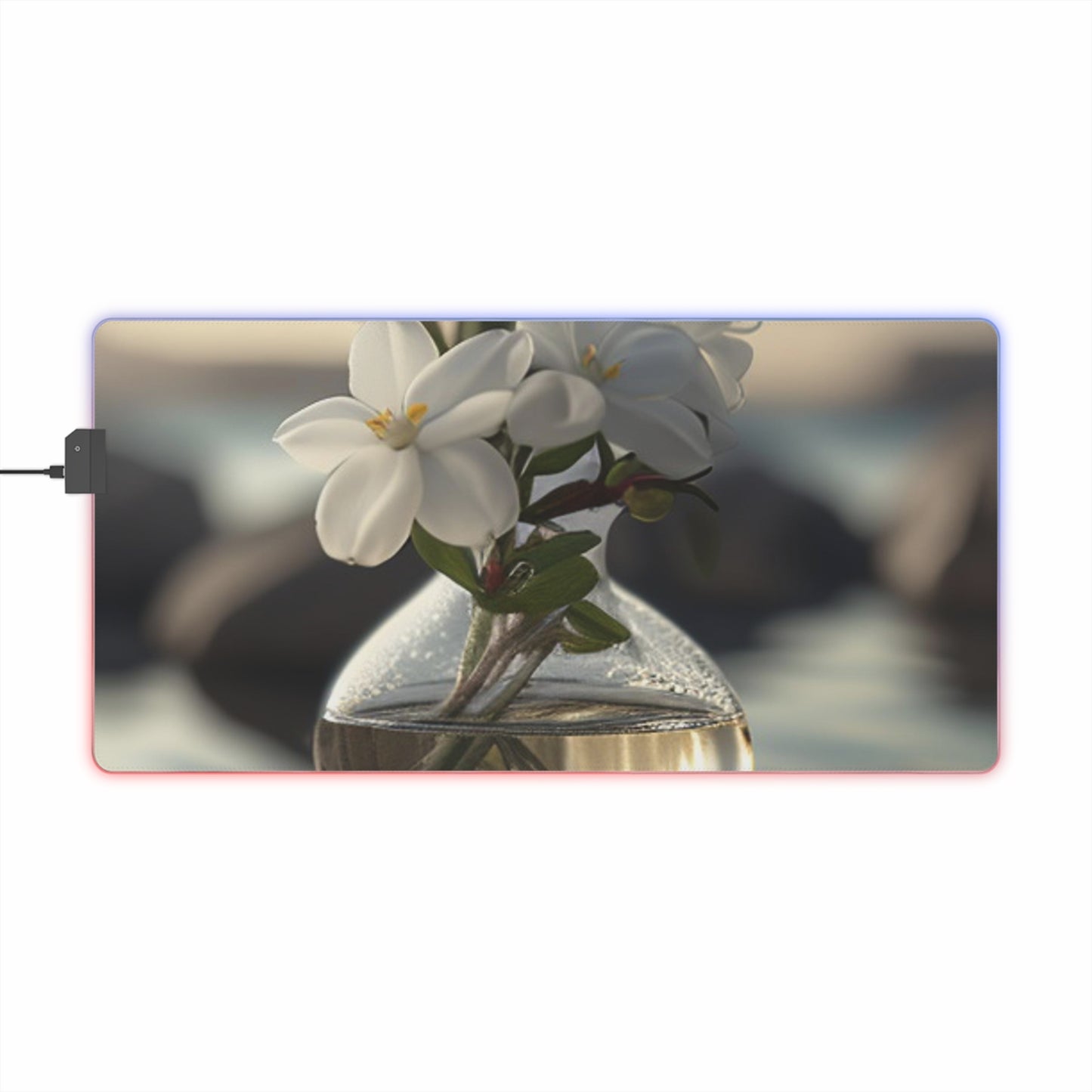 LED Gaming Mouse Pad Jasmine glass vase 1