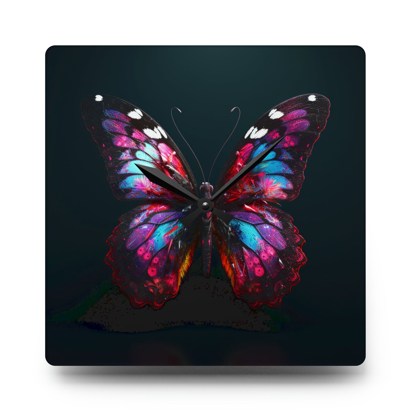 Acrylic Wall Clock Hyper Butterfly Real