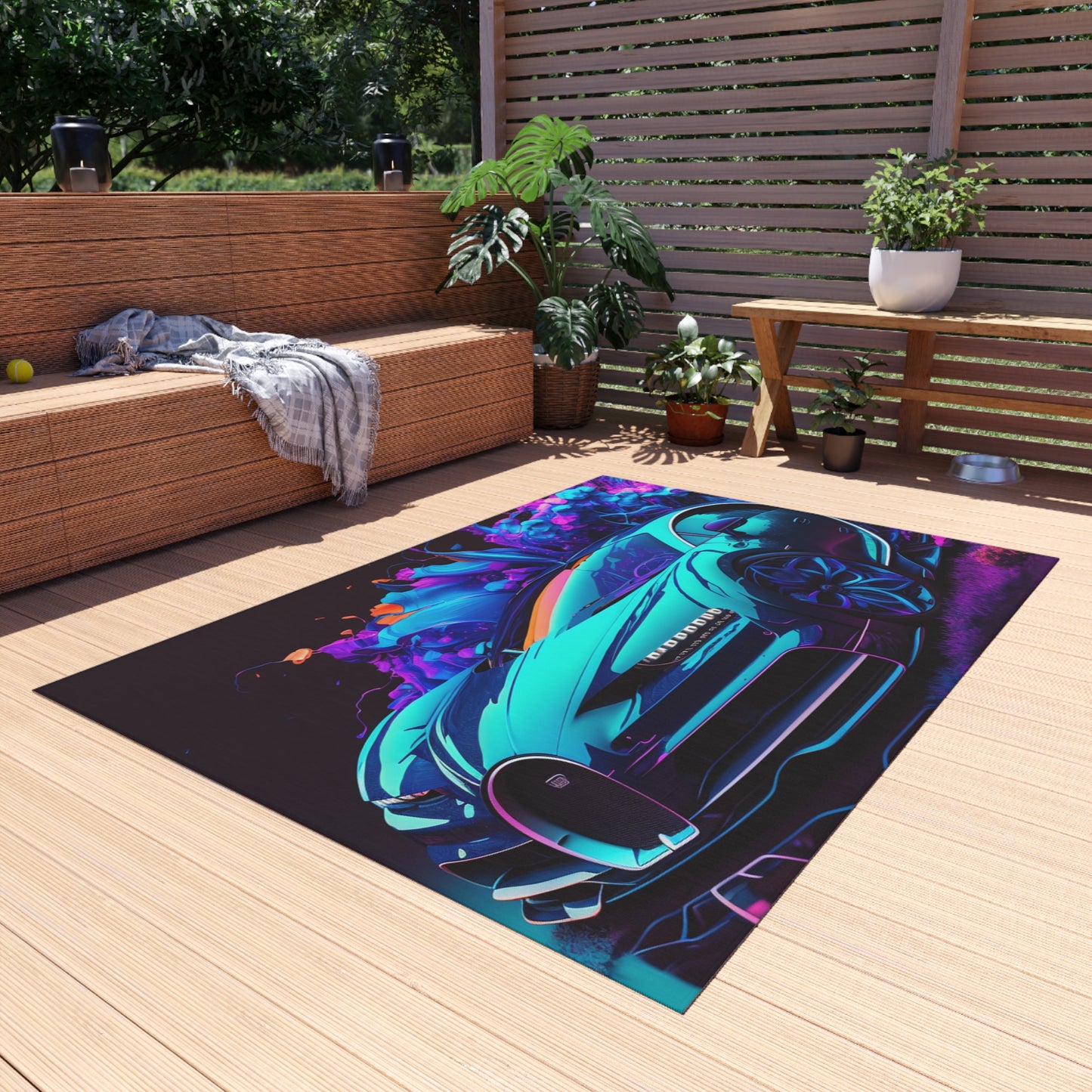 Outdoor Rug  Bugatti Neon Chiron 3
