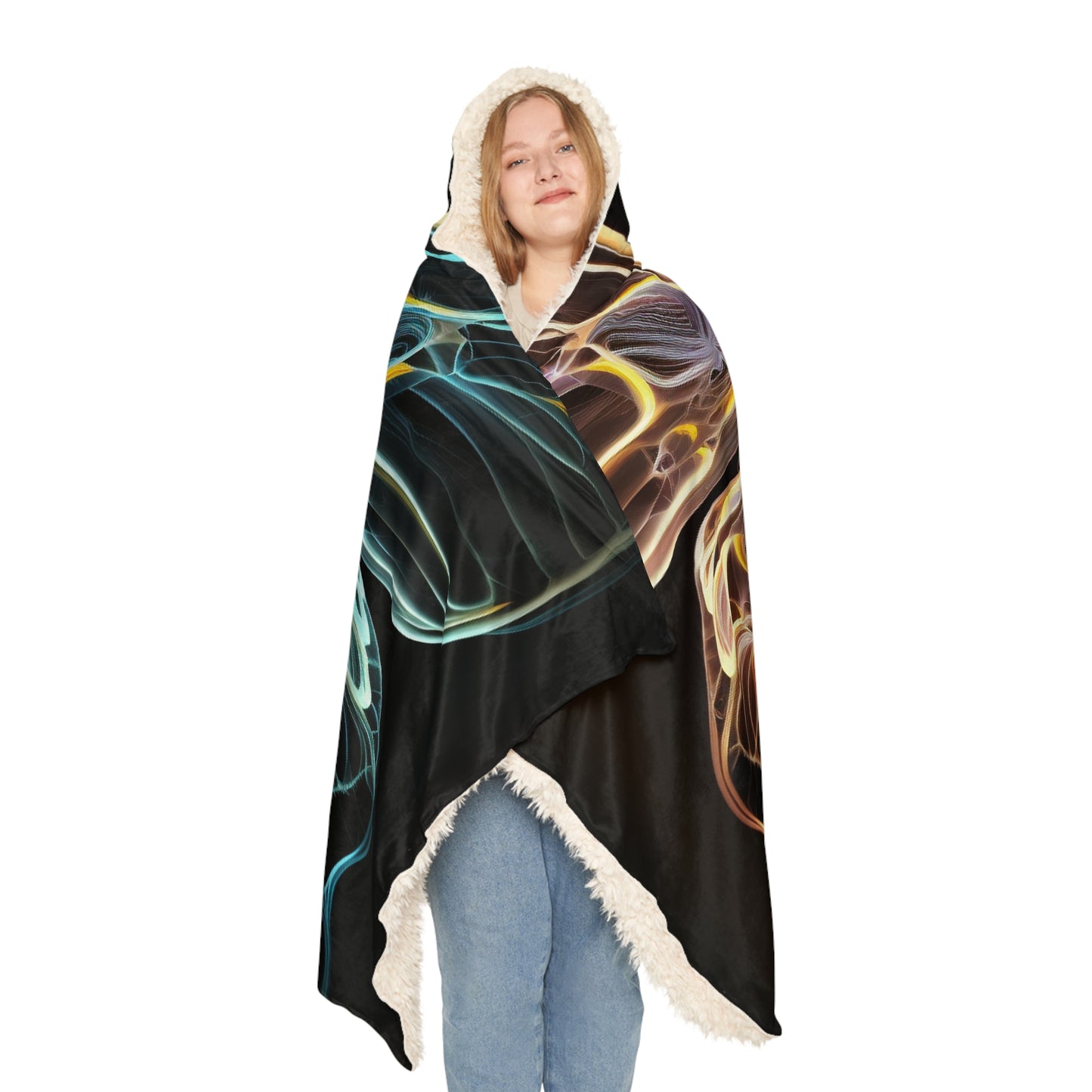 Snuggle Hooded Blanket Neon Glo Butterfly 3