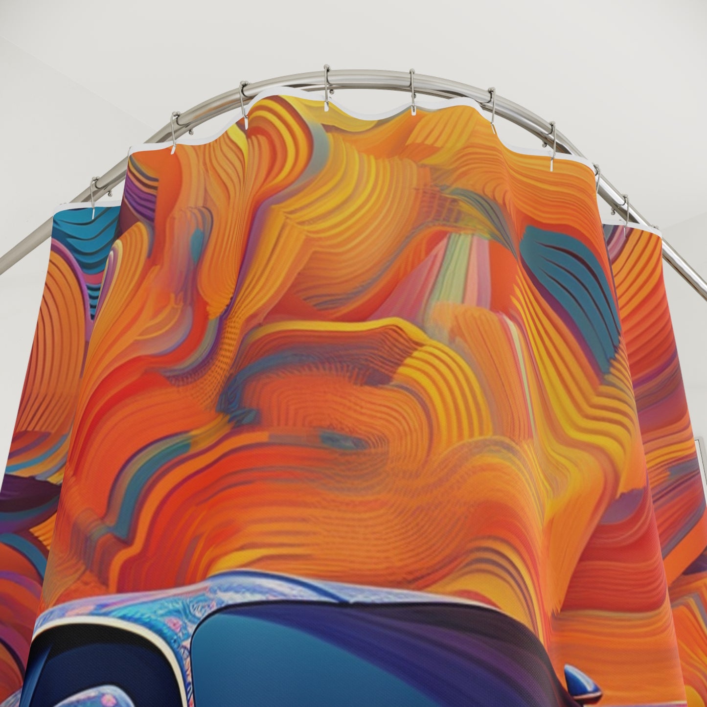 Polyester Shower Curtain Bugatti Abstract Concept 4