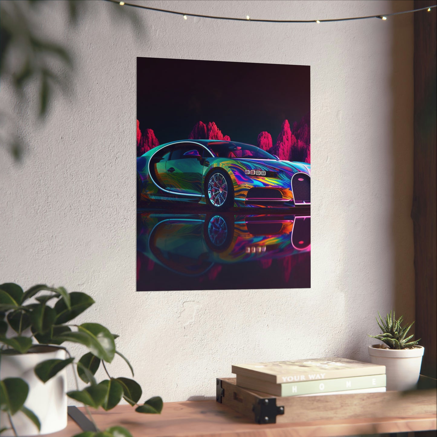 Premium Matte Vertical Posters Florescent Bugatti Flair 2