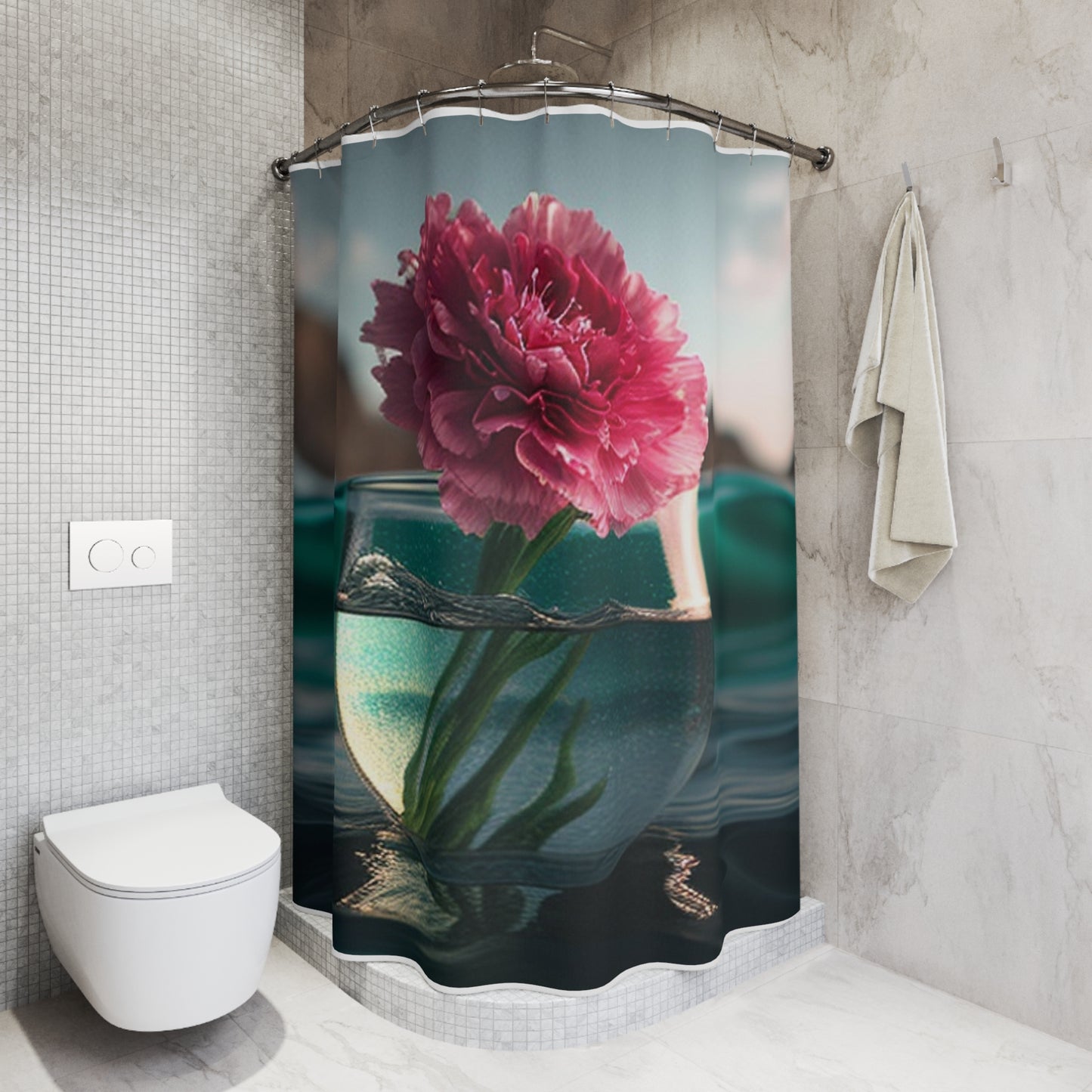 Polyester Shower Curtain Carnation 1