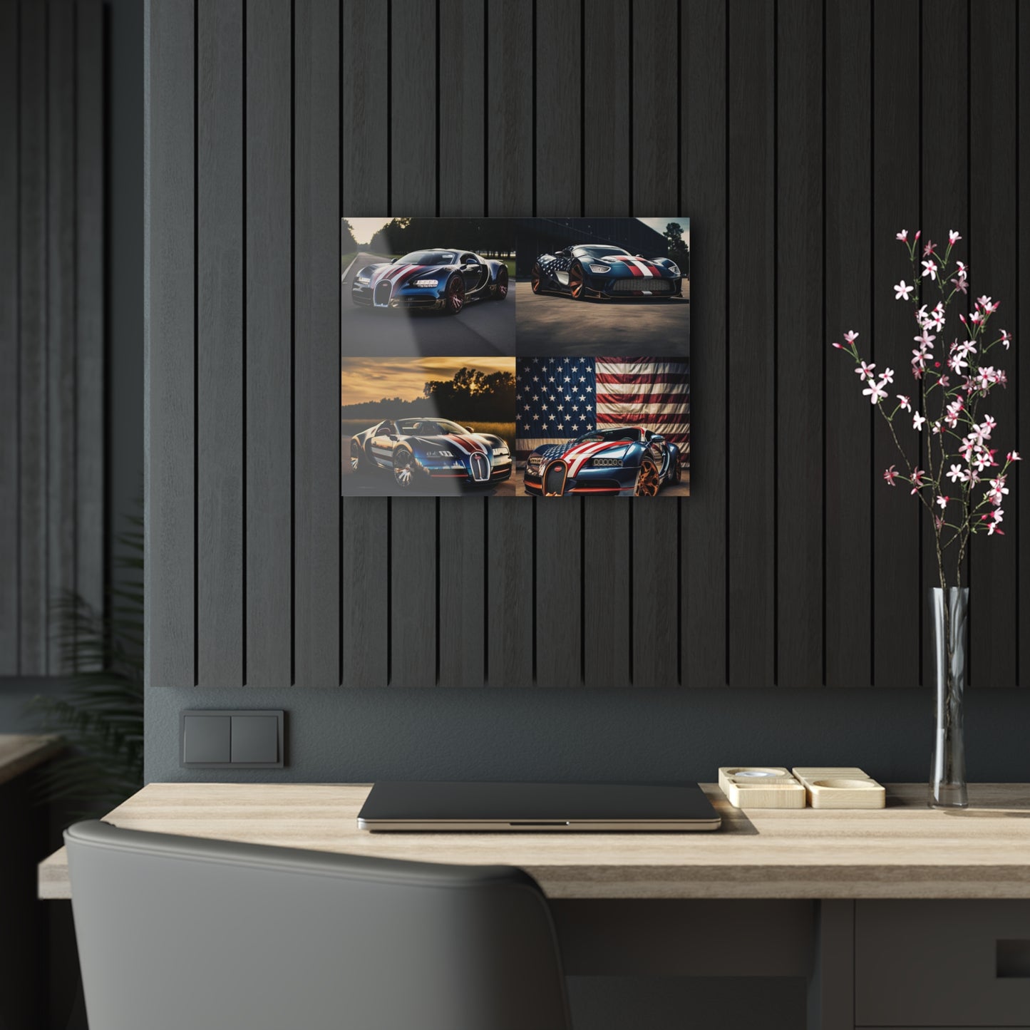 Acrylic Prints Bugatti Flag American 5