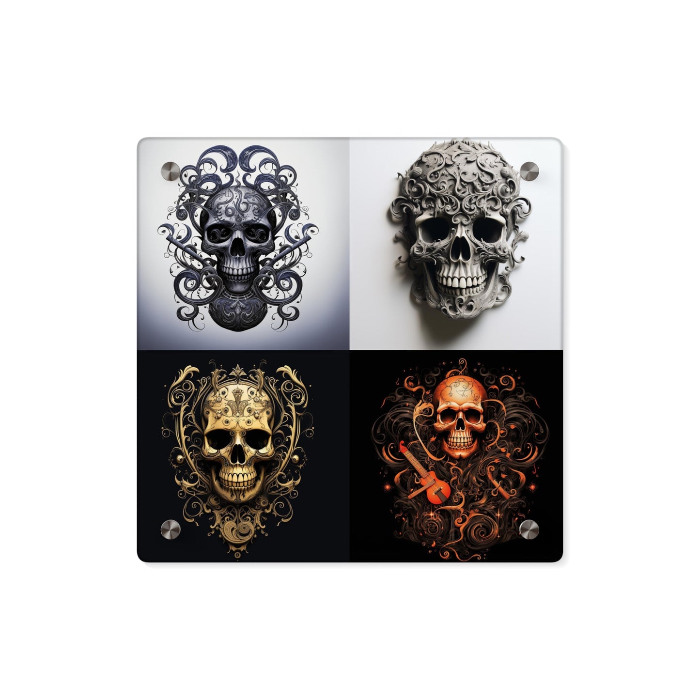 Acrylic Wall Art Panels Skull Treble Clef 5