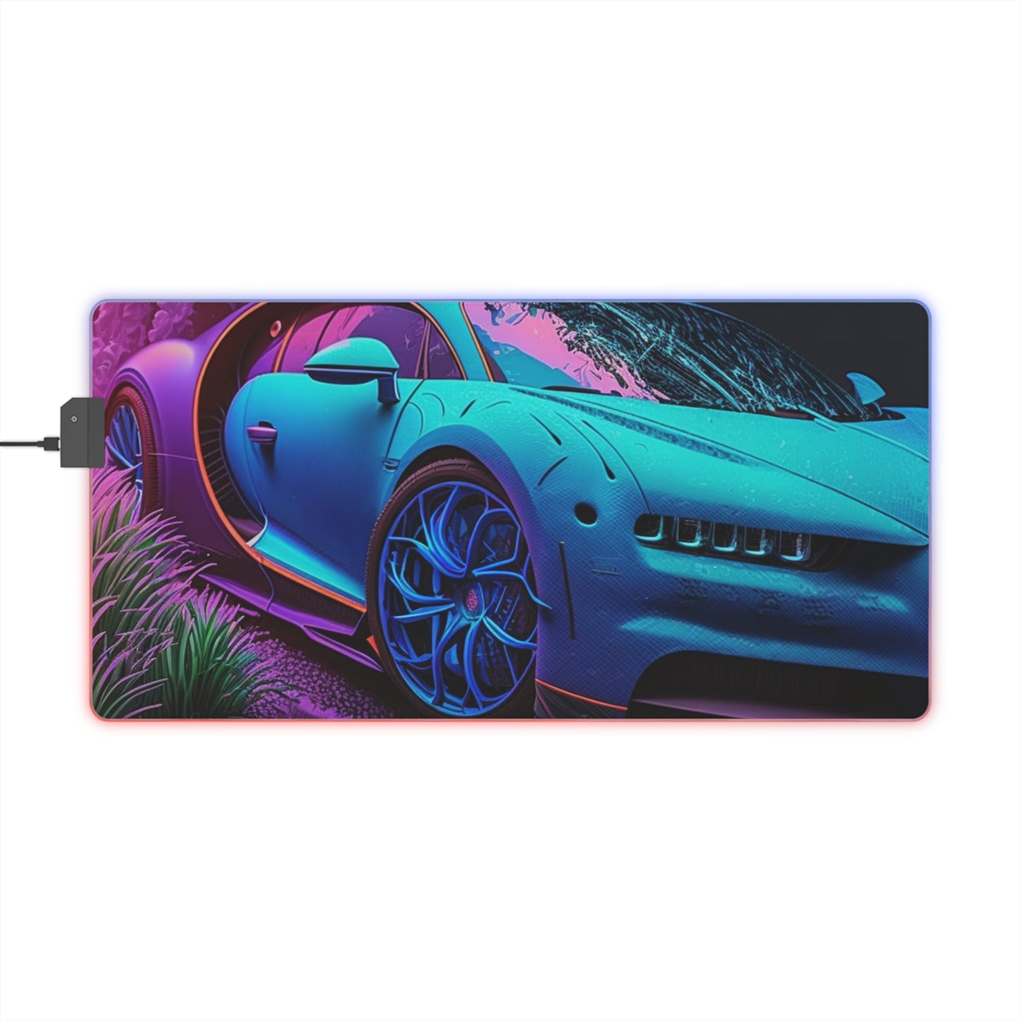 LED Gaming Mouse Pad Bugatti Neon Chiron 2