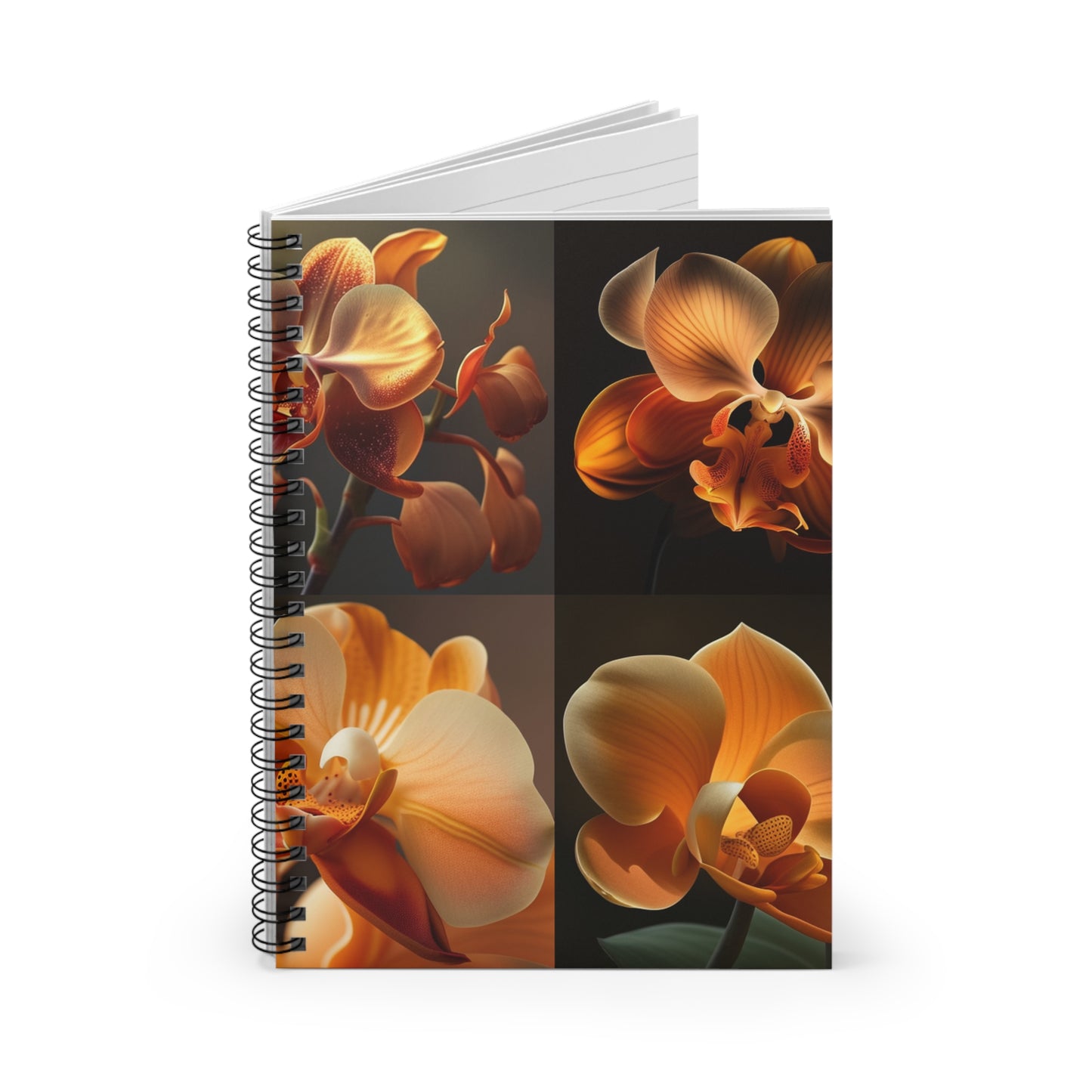 Spiral Notebook - Ruled Line Orange Orchid 5