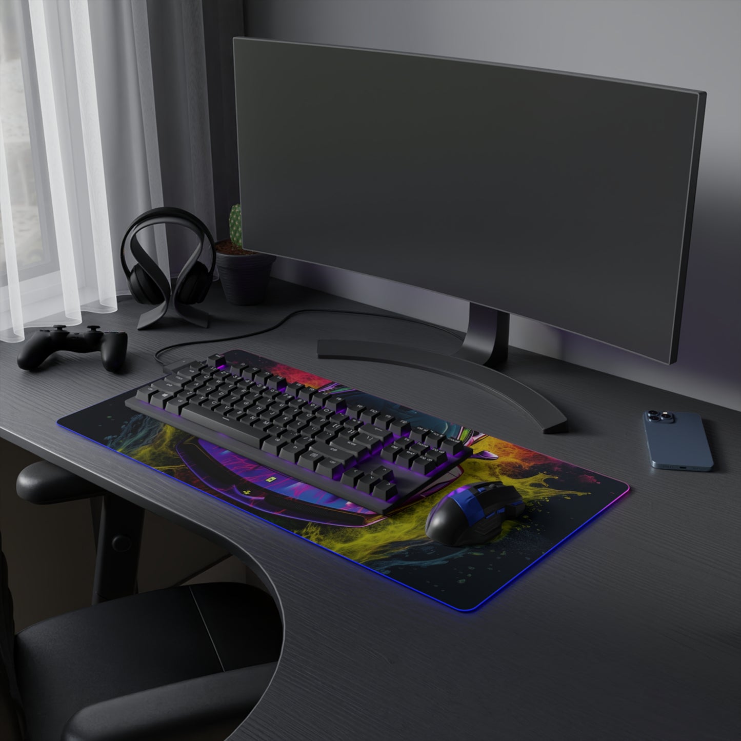 LED Gaming Mouse Pad Farrari Water 3