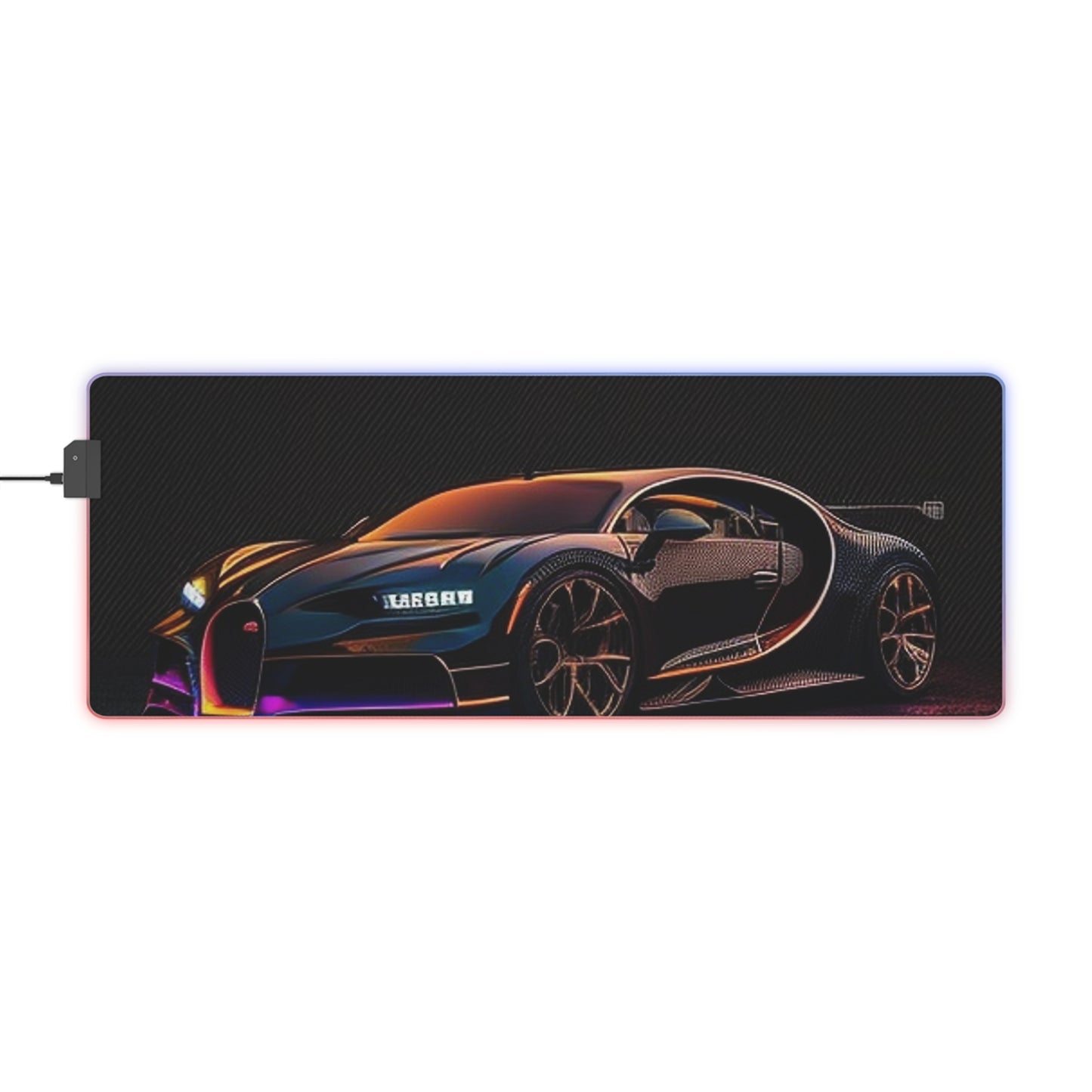 LED Gaming Mouse Pad Bugatti Chiron Super 4