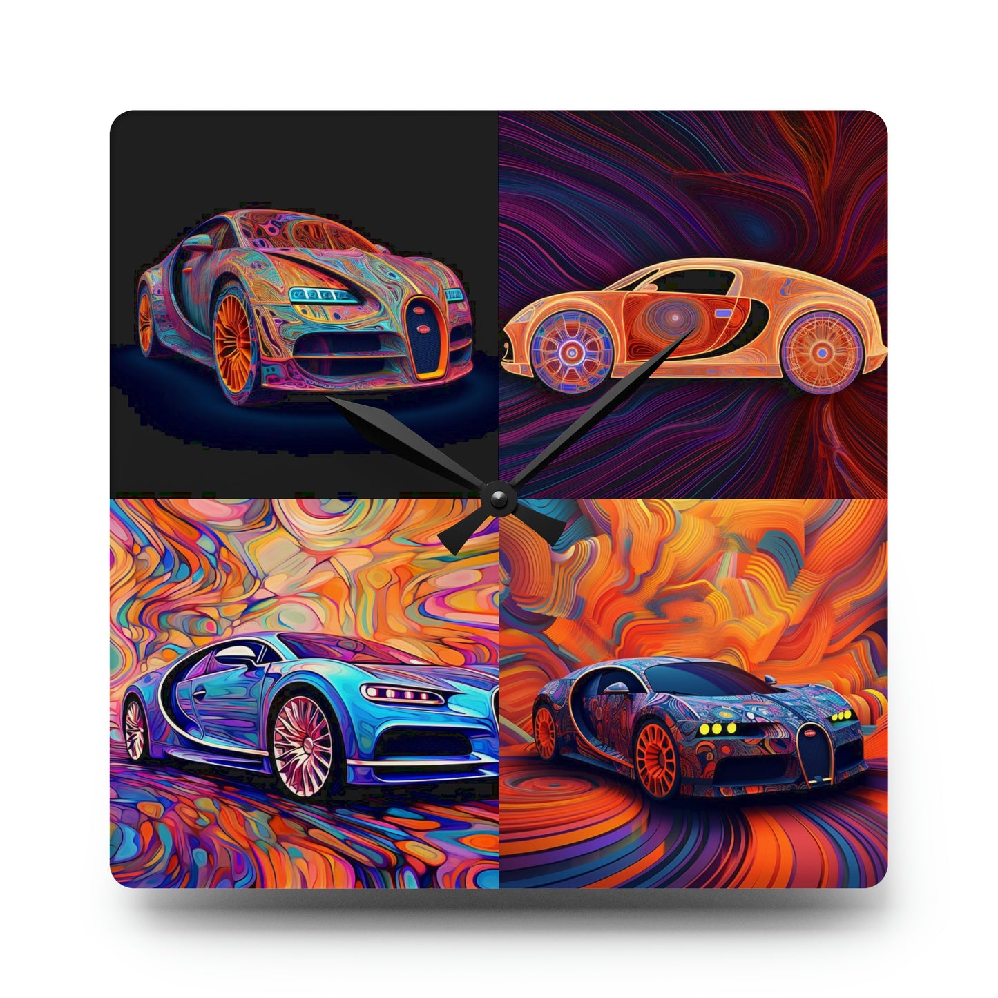 Acrylic Wall Clock Bugatti Abstract Concept 5