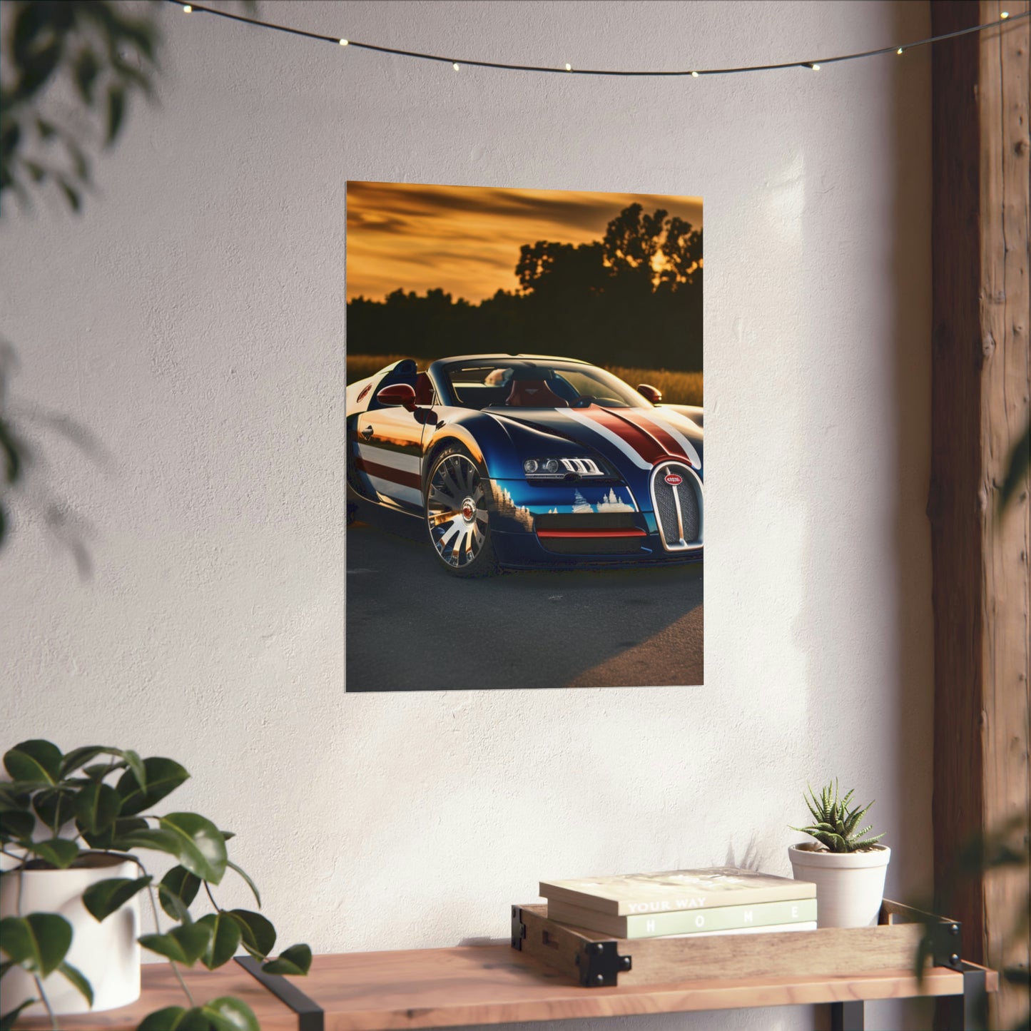 Premium Matte Vertical Posters Bugatti Flag American 3