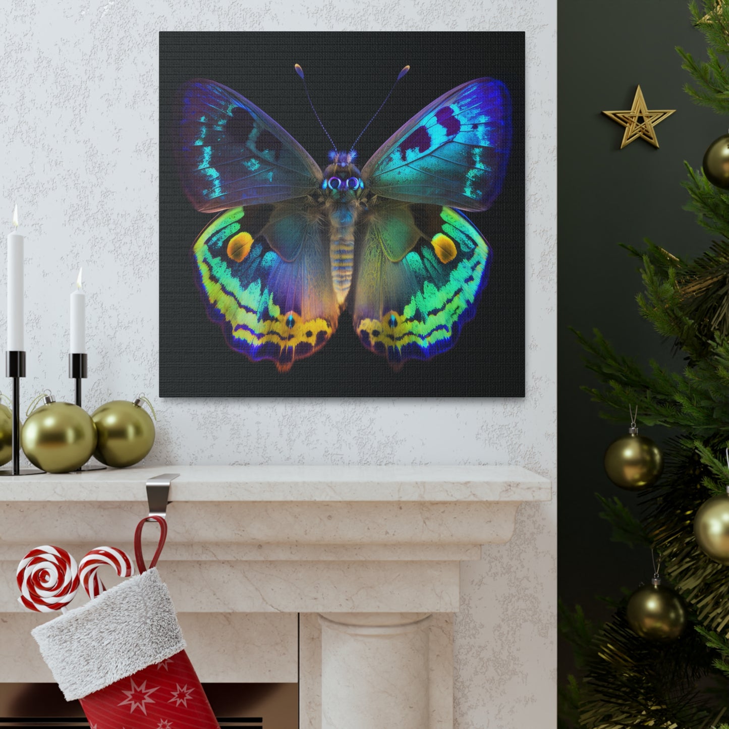 Canvas Gallery Wraps Neon Hue Butterfly 4