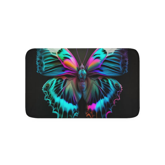 Memory Foam Bath Mat Neon Butterfly Fusion 4