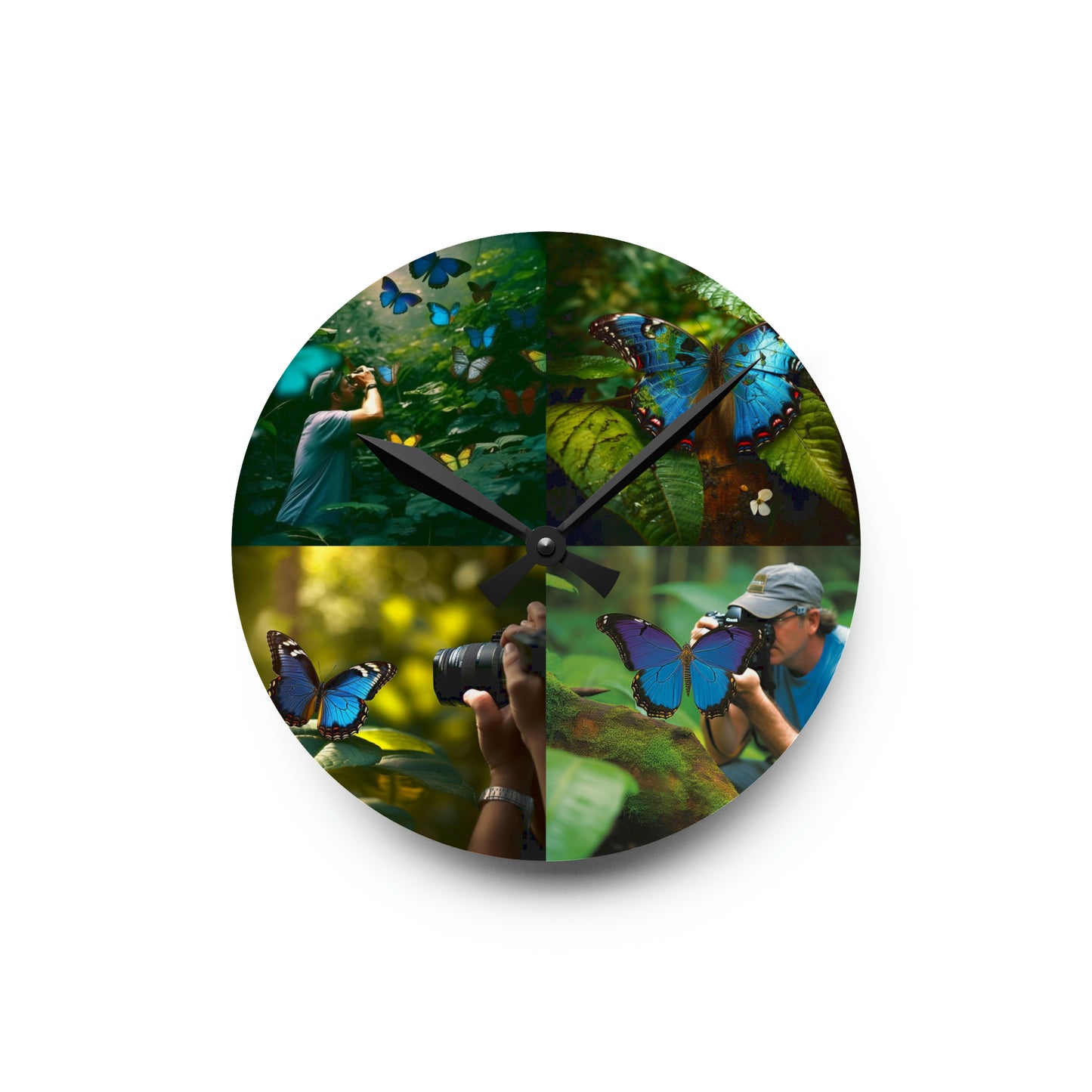 Acrylic Wall Clock Jungle Butterfly 5