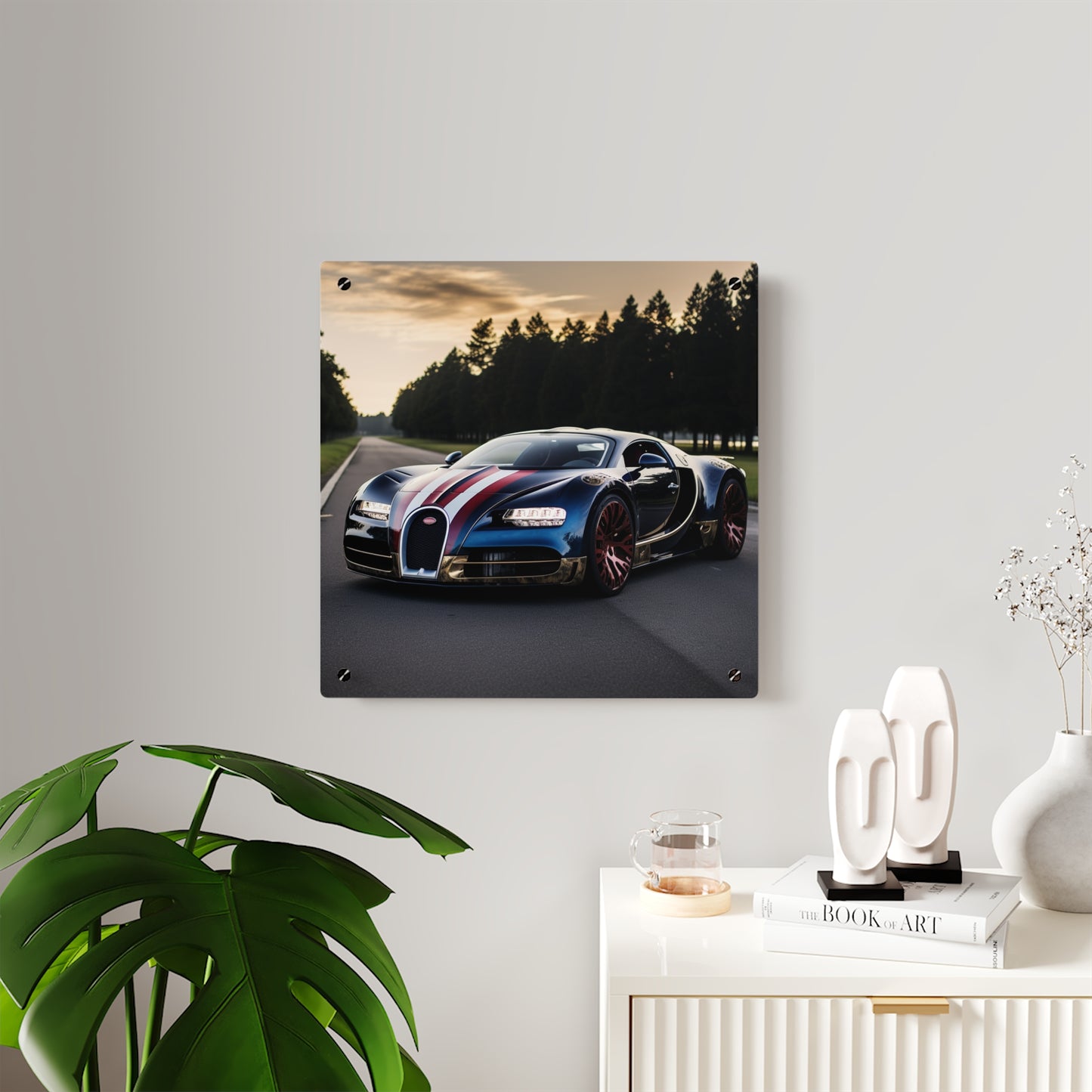 Acrylic Wall Art Panels Bugatti Flag American 1