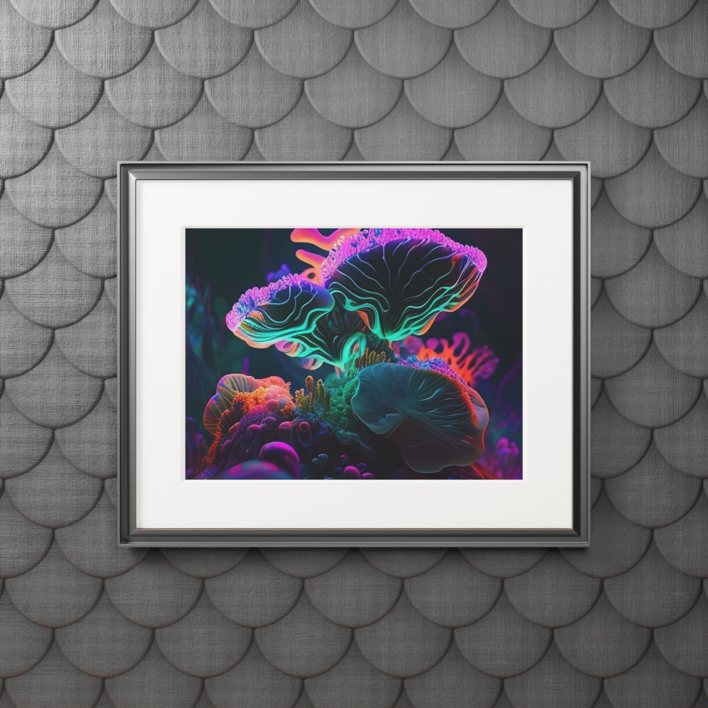 Fine Art Prints (Passepartout Paper Frame) Macro Coral Reef 4