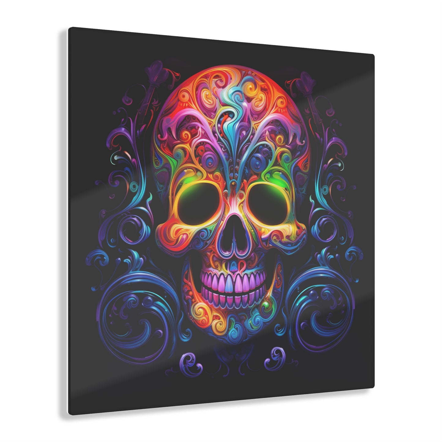 Acrylic Prints Macro Skull Color 2