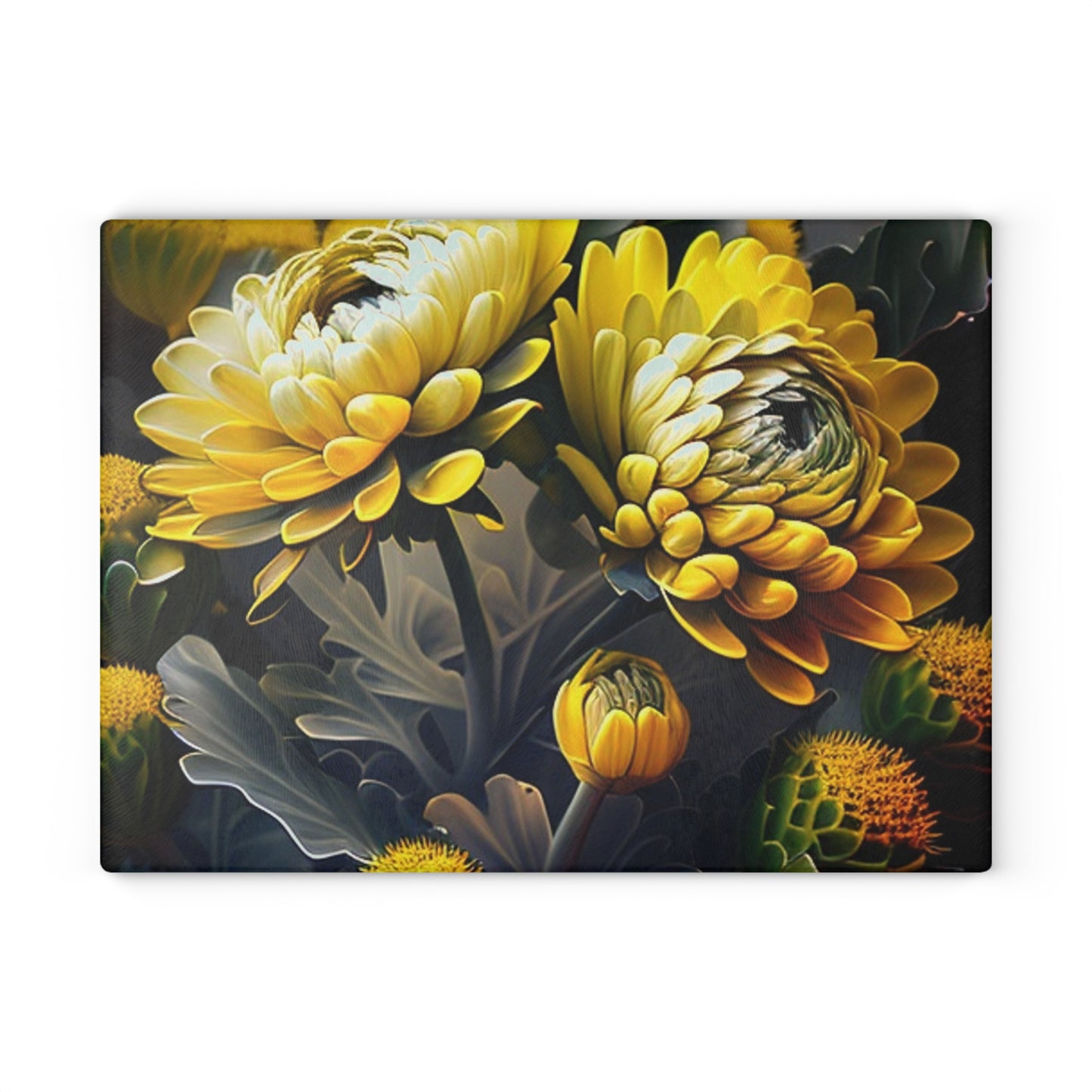 Glass Cutting Board Yellow Hermosas Flores Amarillas 2