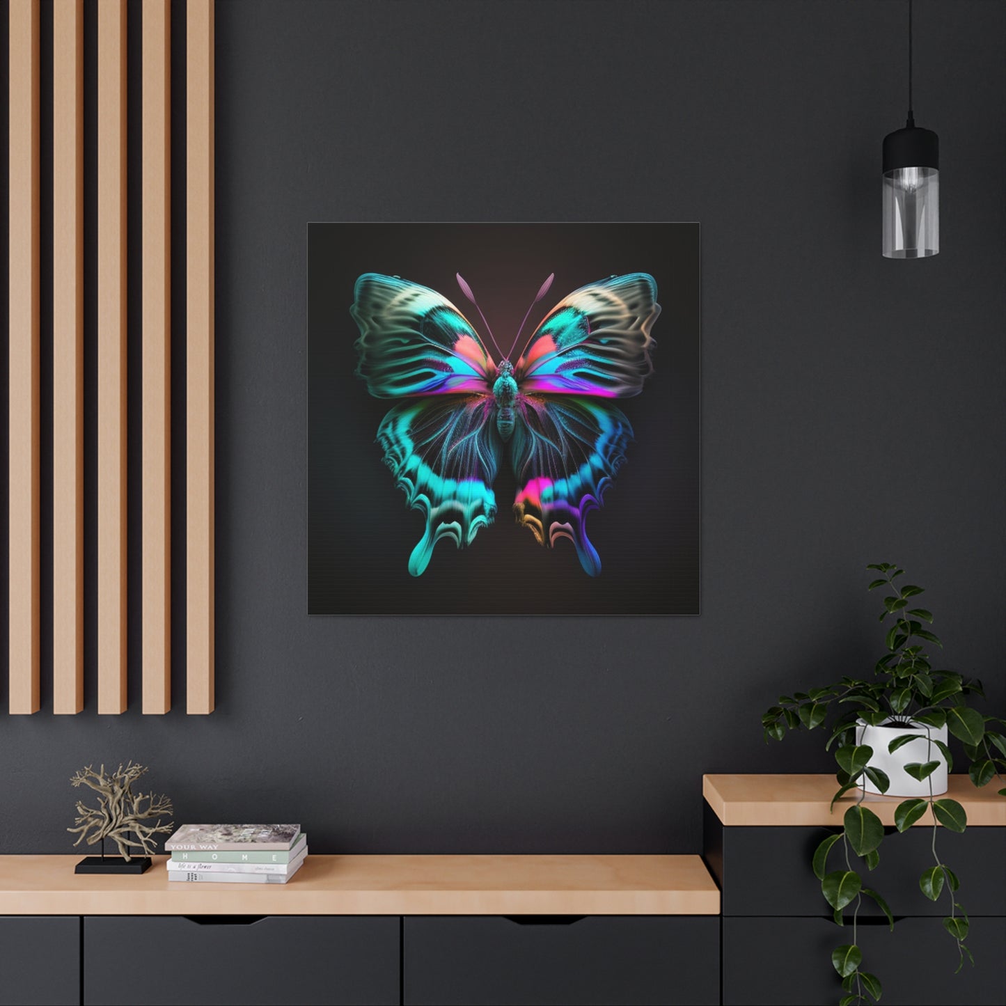 Canvas Gallery Wraps Neon Butterfly Fusion 3