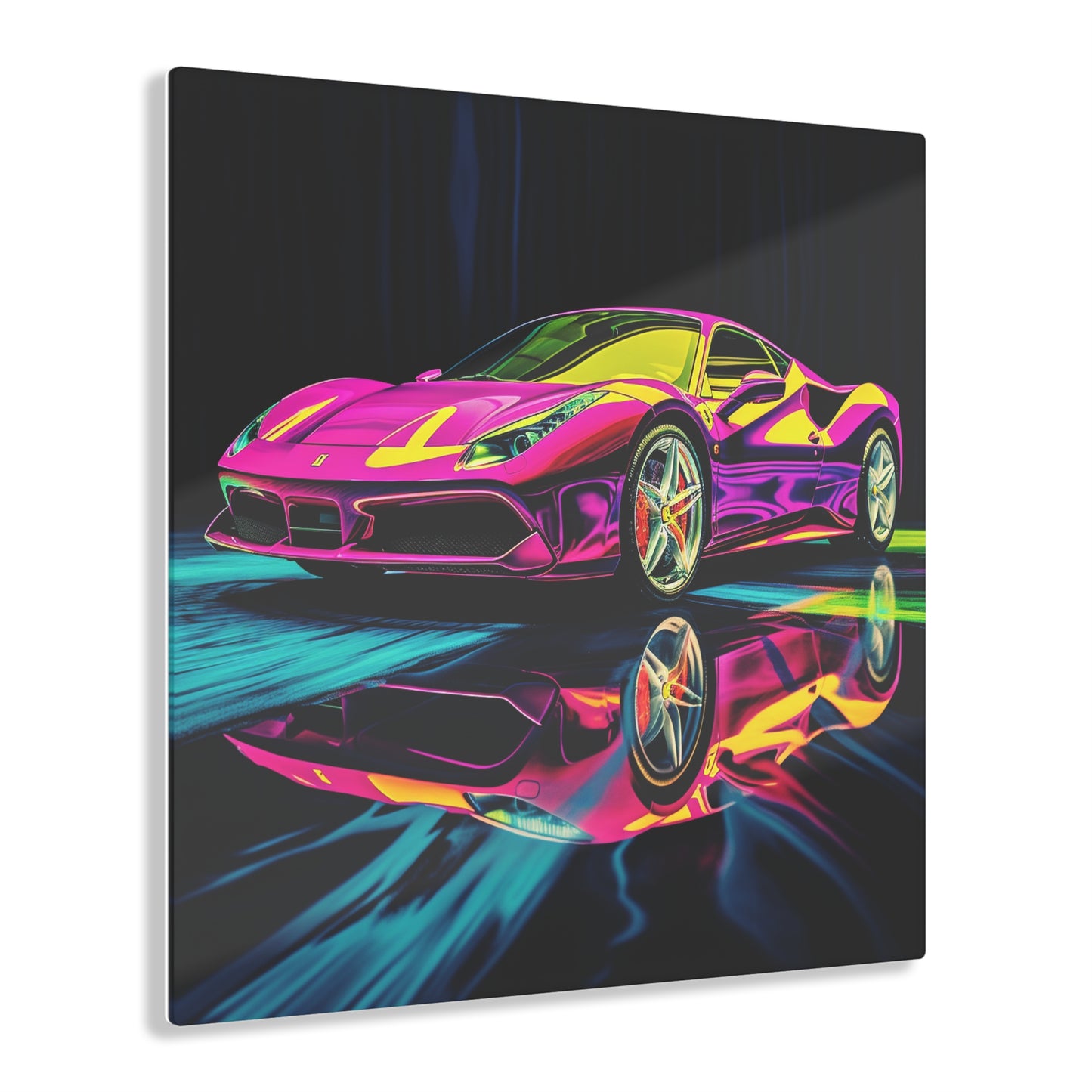 Acrylic Prints Pink Ferrari Macro 3