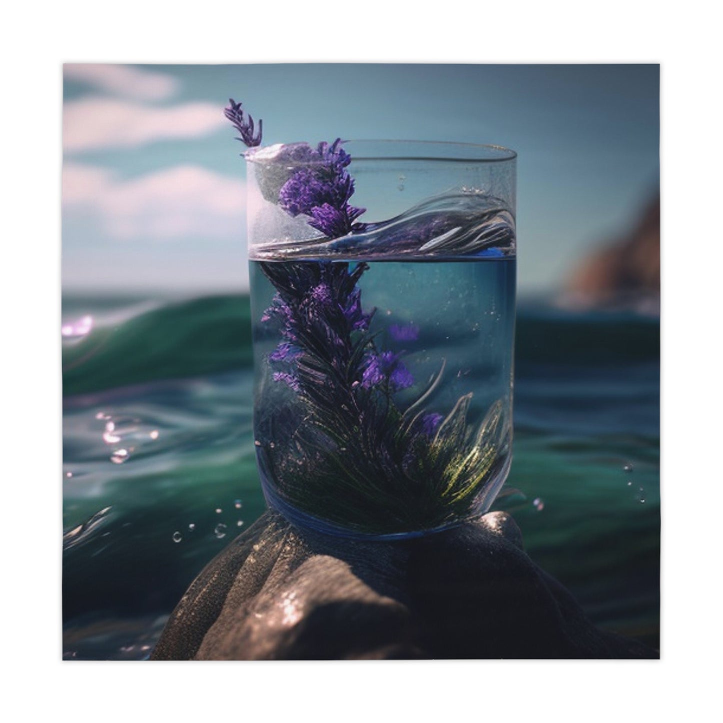 Tablecloth Lavender in a vase 2