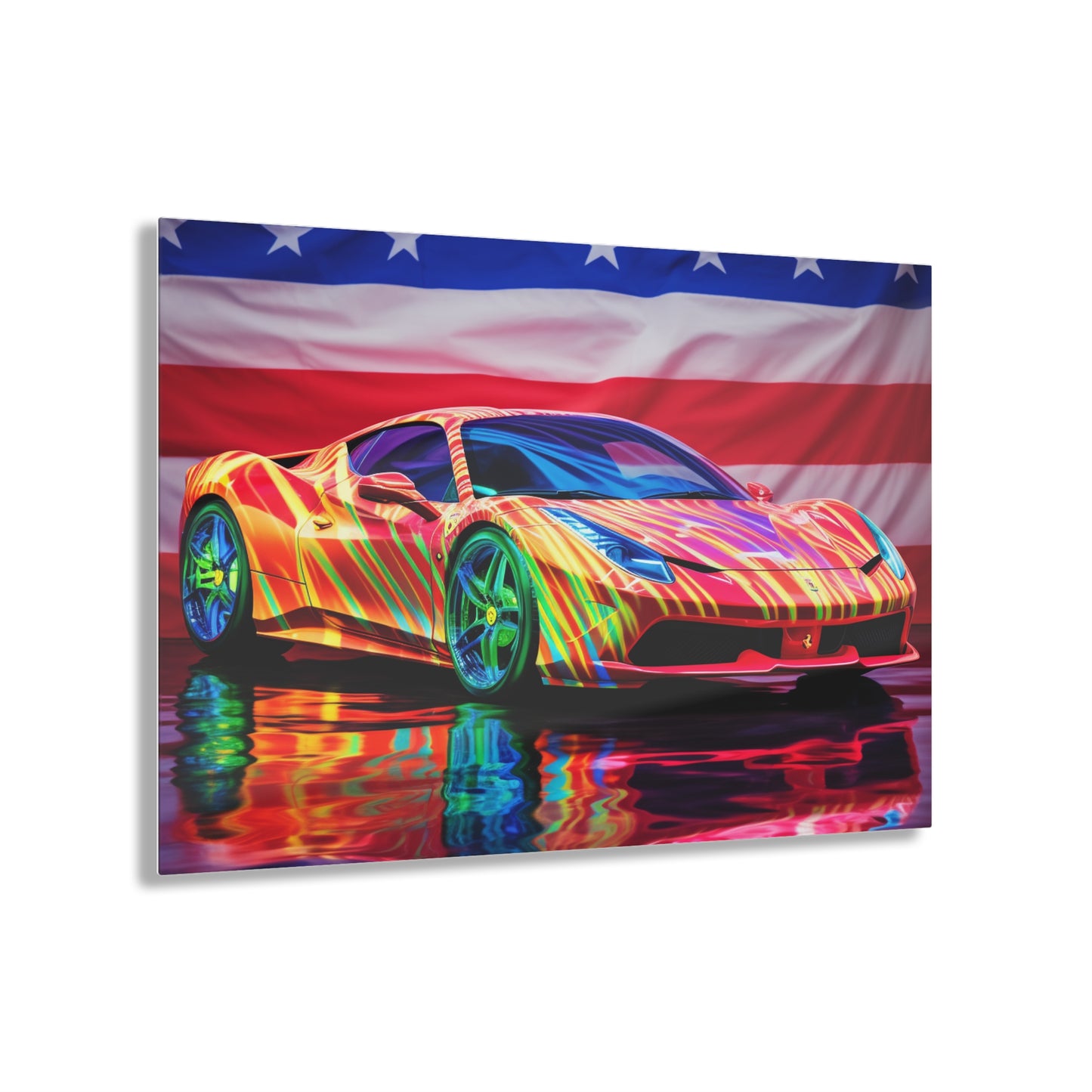 Acrylic Prints Hyper Colorfull Ferrari 4