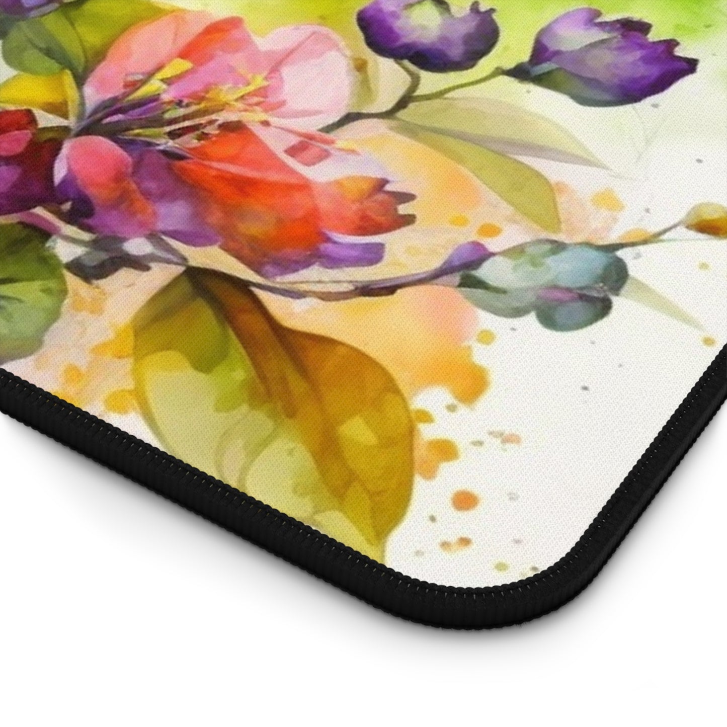 Desk Mat Mother Nature Bright Spring Colors Realistic Watercolor 4