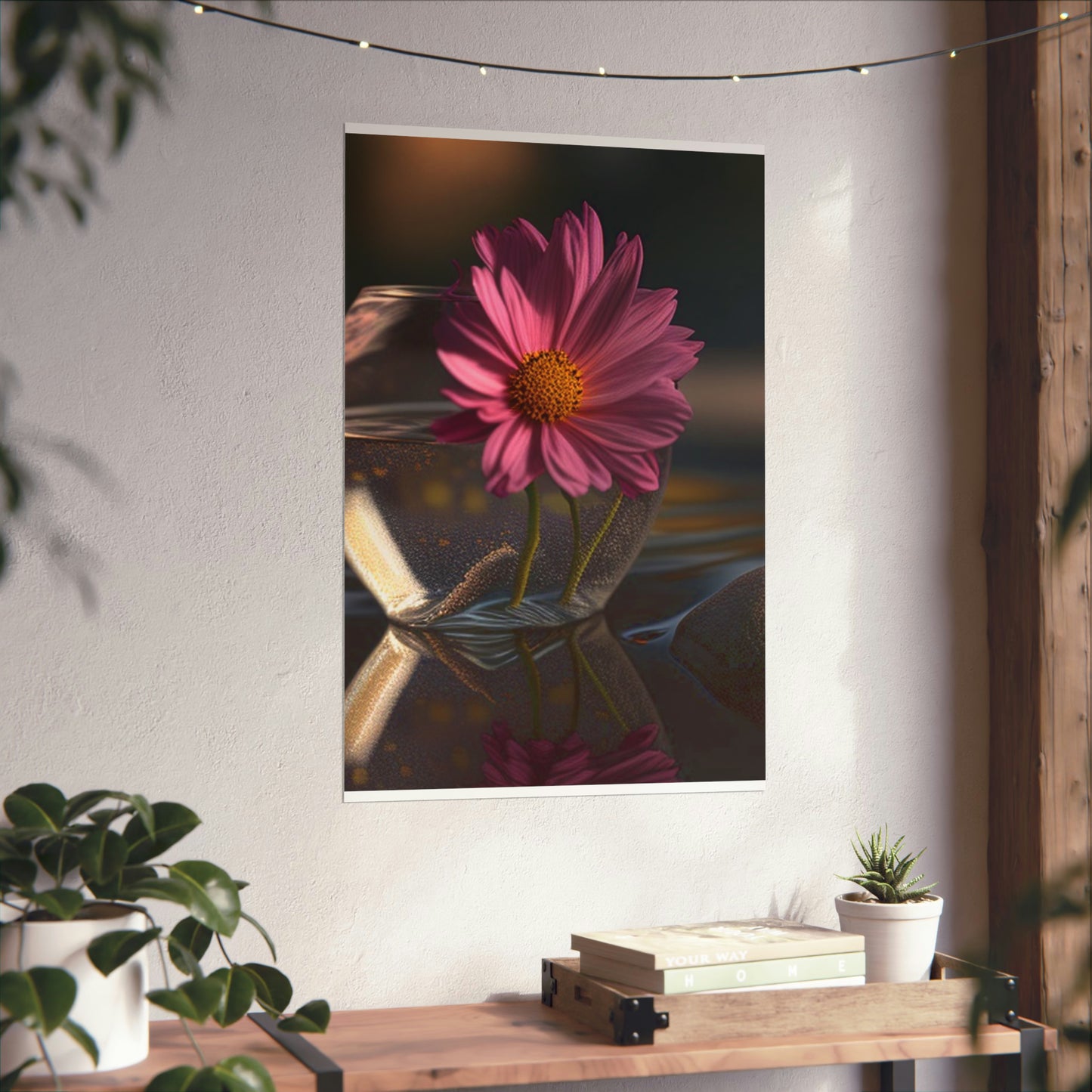 Premium Matte Vertical Posters Pink Daisy 4