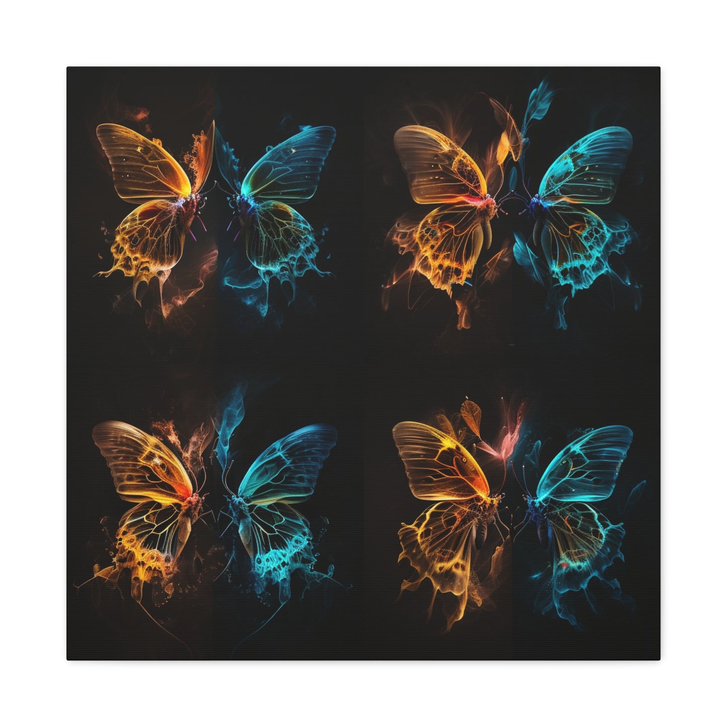 Canvas Gallery Wraps Kiss Neon Butterfly 5