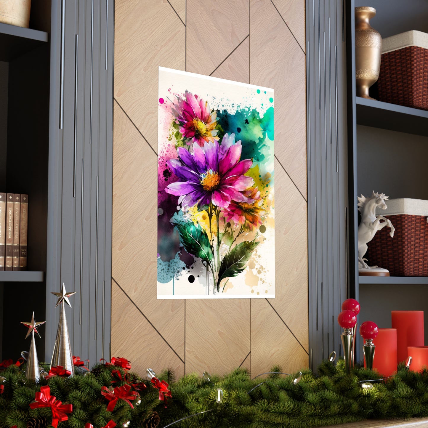 Premium Matte Vertical Posters Bright Spring Flowers 1