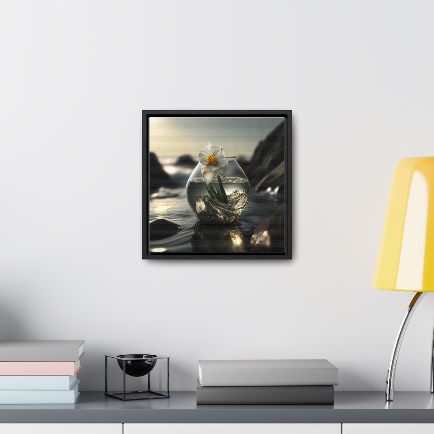 Gallery Canvas Wraps, Square Frame Daffodil 1