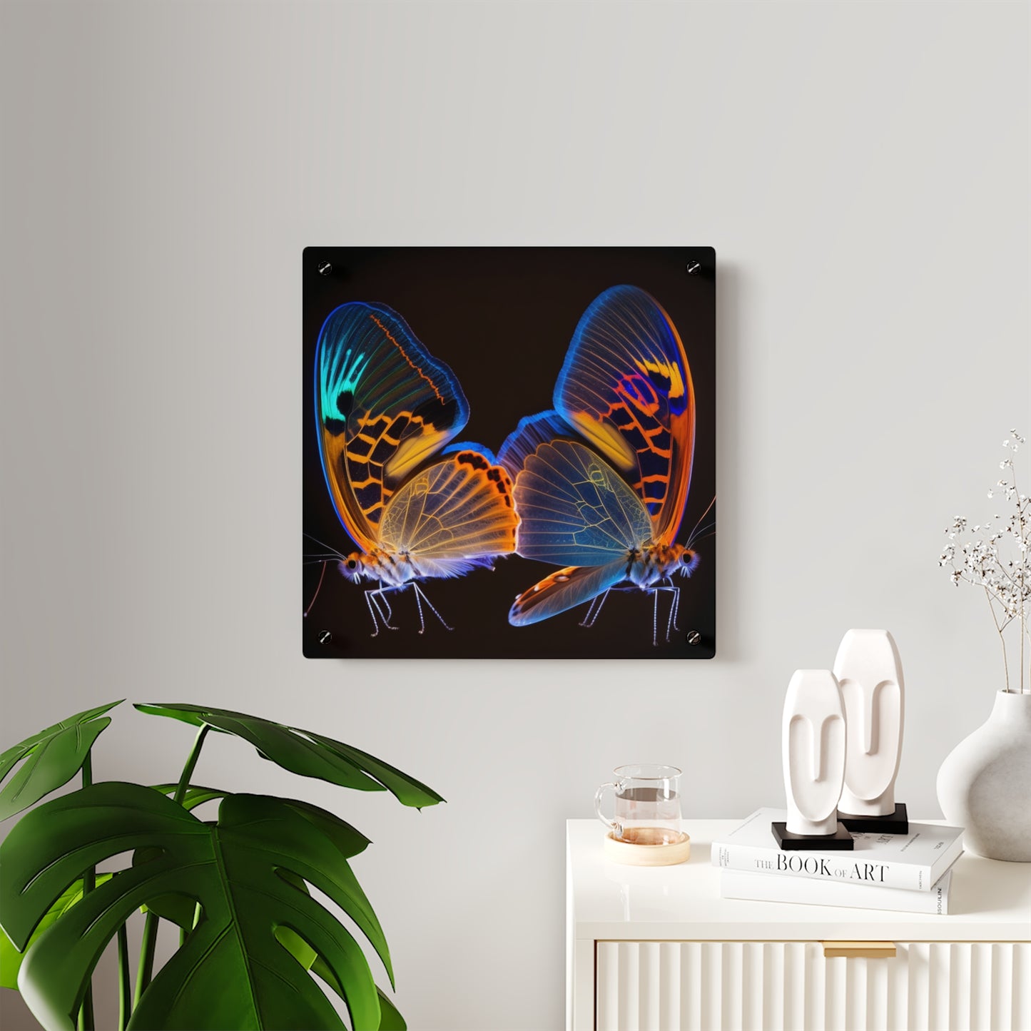 Acrylic Wall Art Panels Neon Glo Butterfly 2