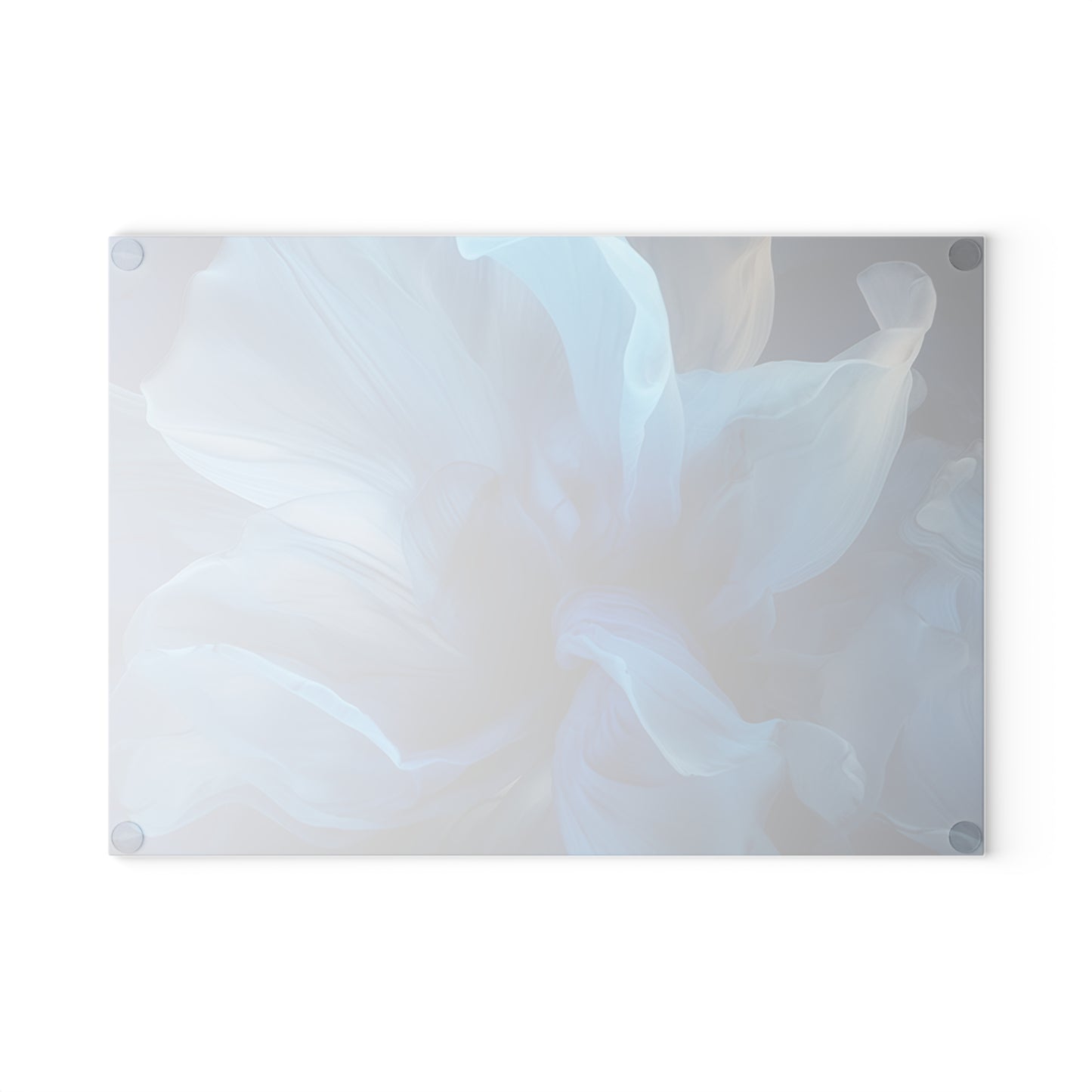 Glass Cutting Board Blue Tluip Abstract 2