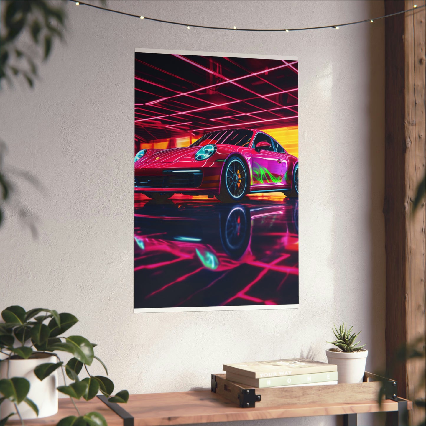 Premium Matte Vertical Posters Macro Porsche 3