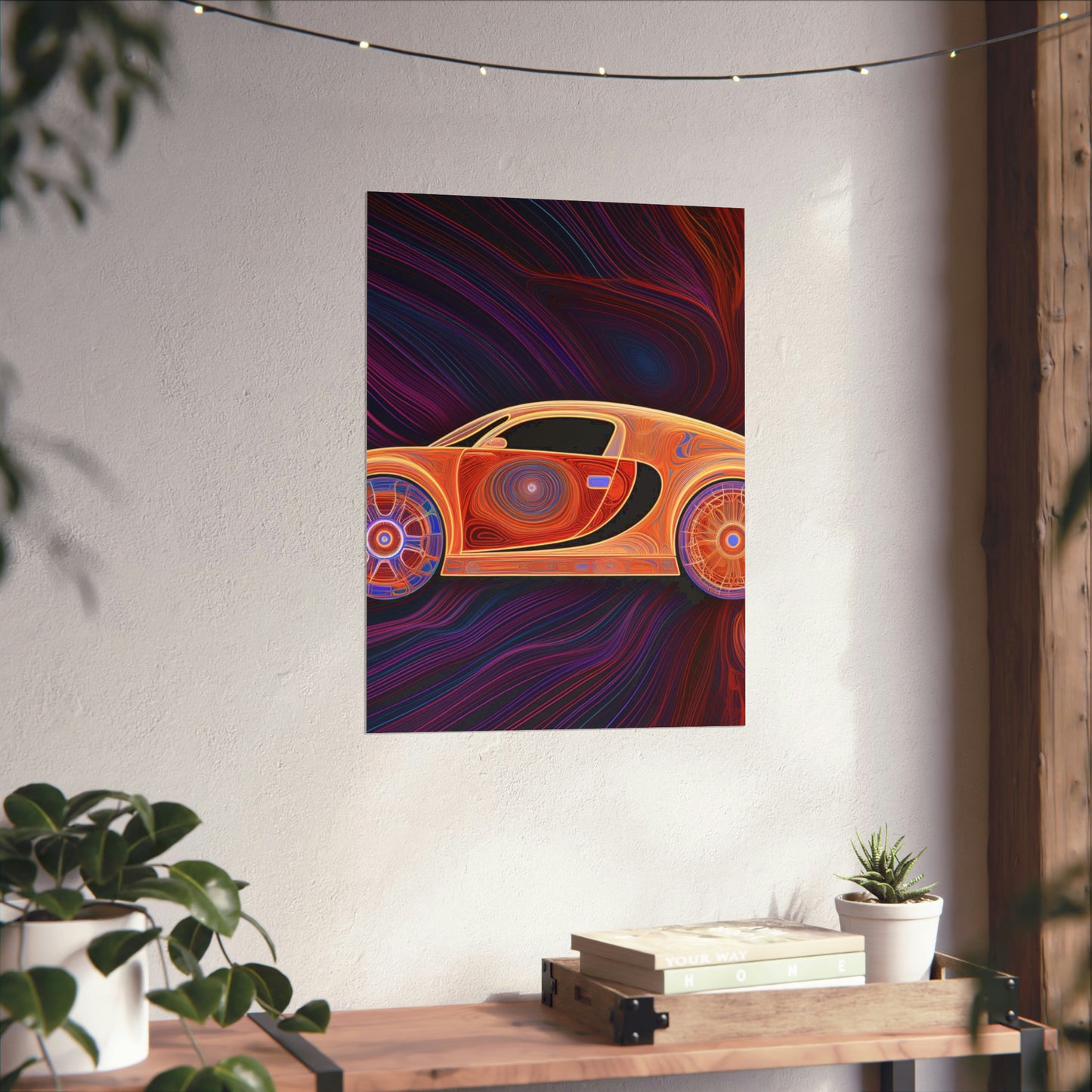 Premium Matte Vertical Posters Bugatti Abstract Concept 2