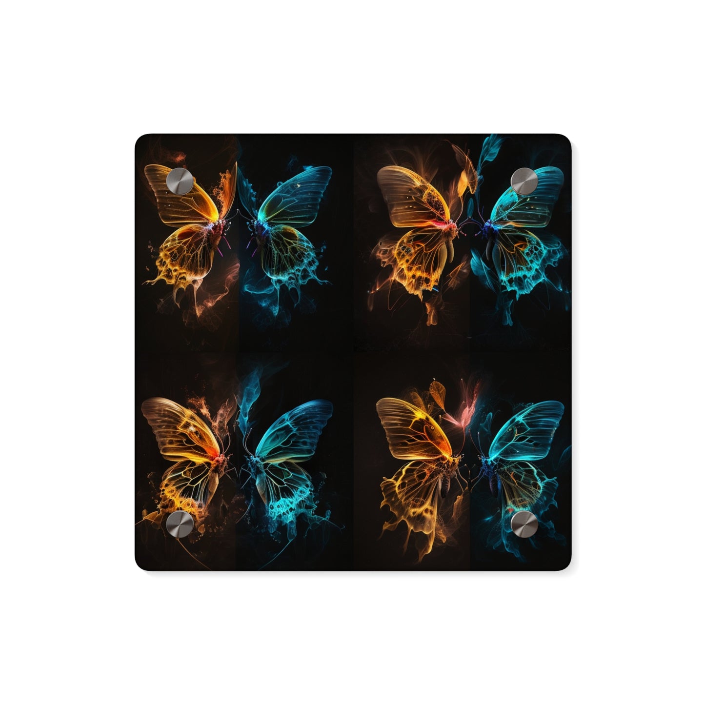 Acrylic Wall Art Panels Kiss Neon Butterfly 5