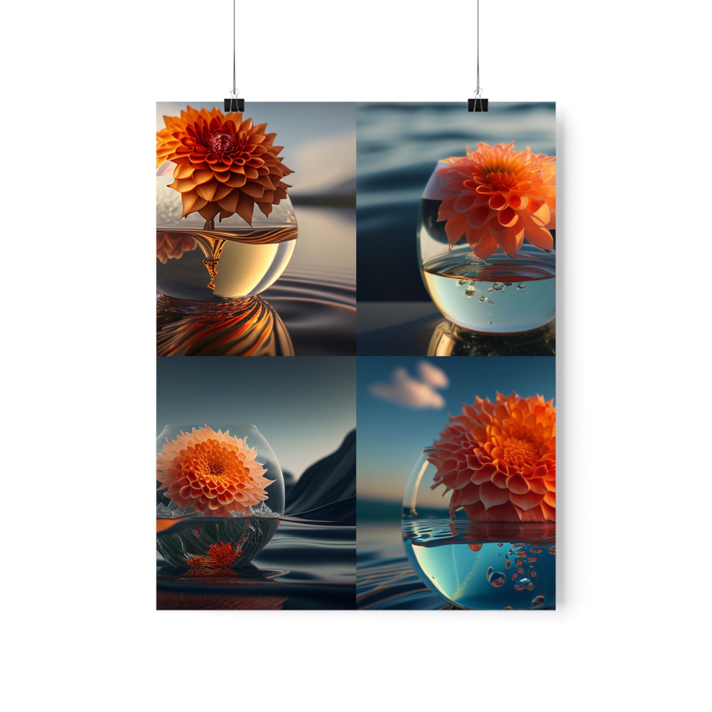 Premium Matte Vertical Posters Dahlia Orange 5