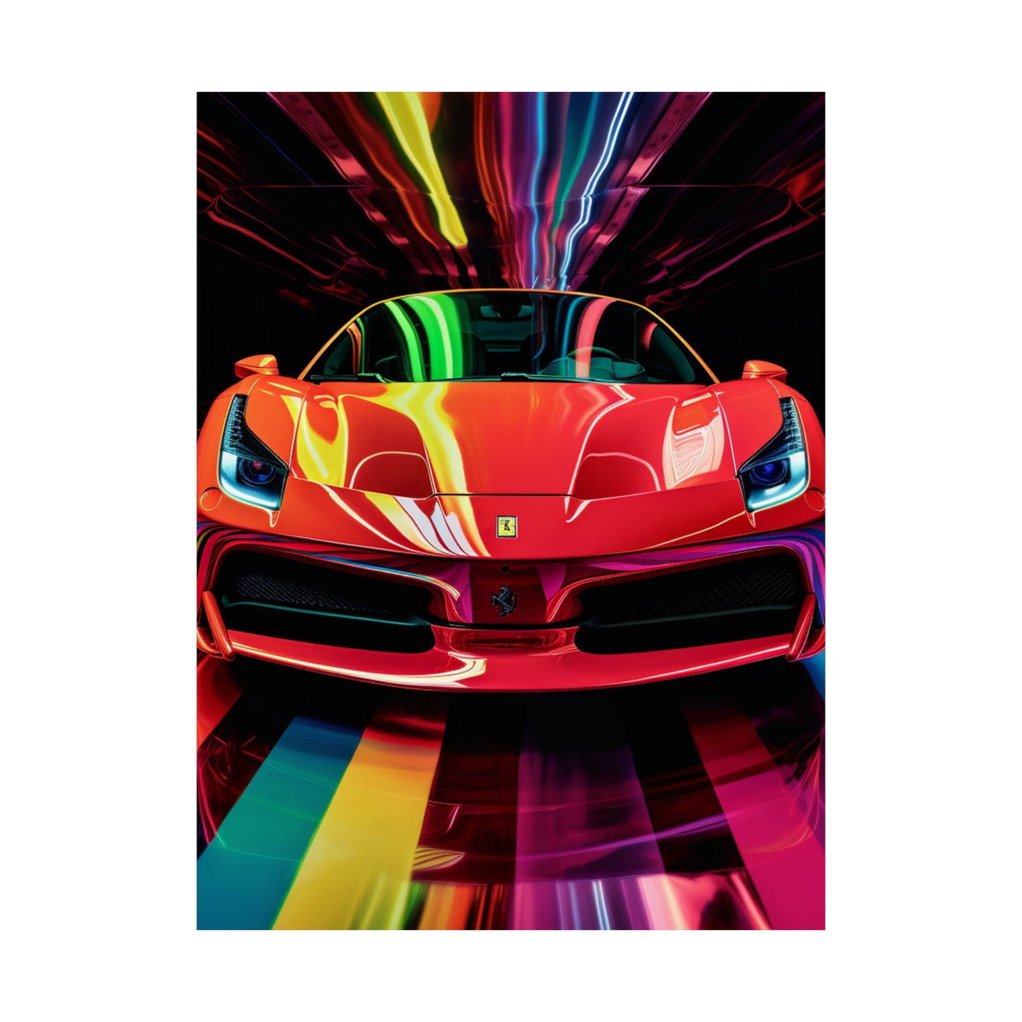 Premium Matte Vertical Posters Ferrari Flair Macro 3