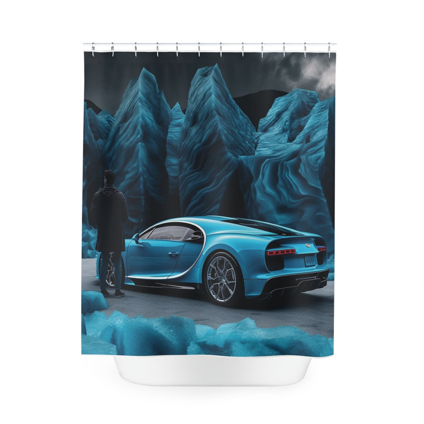 Polyester Shower Curtain Bugatti Real Look 3