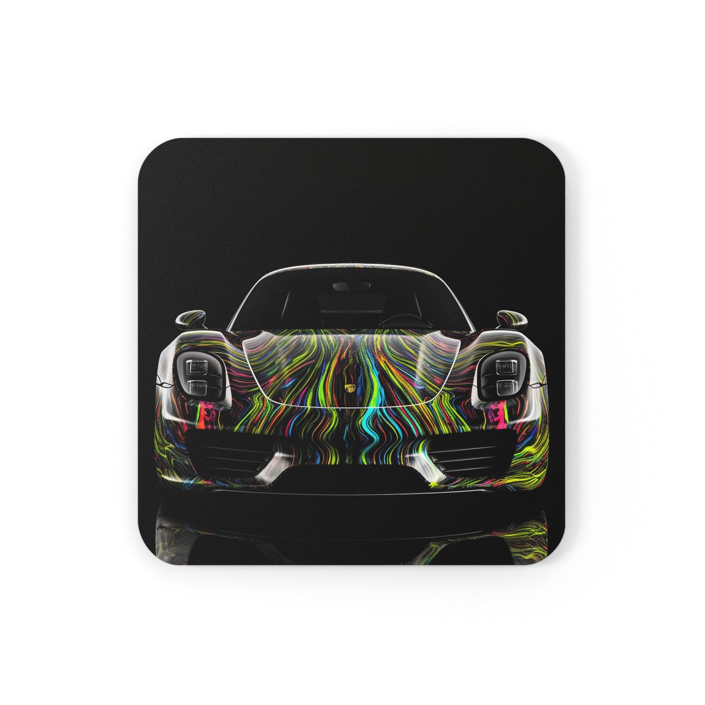Cork Back Coaster Porsche Line 3