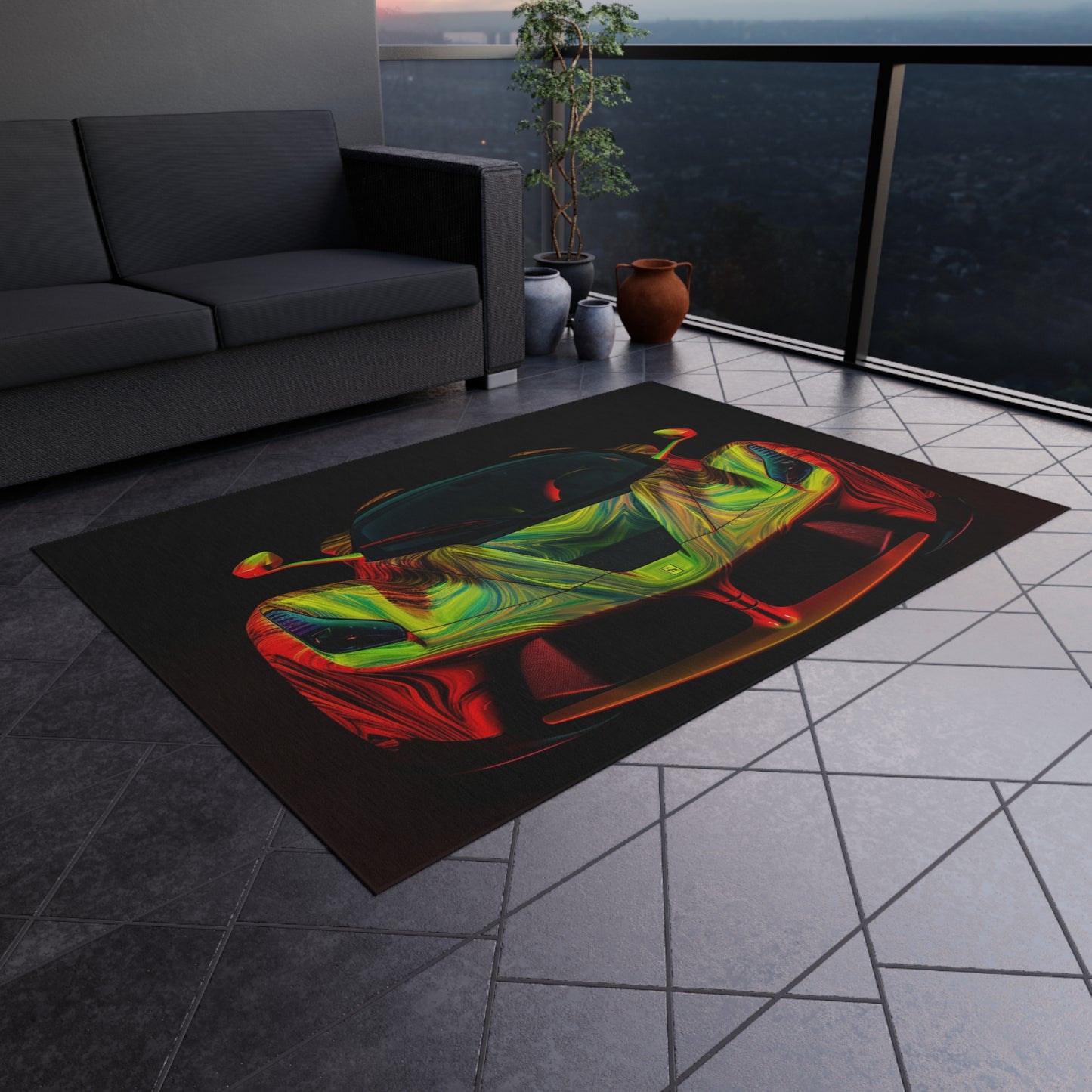 Outdoor Rug  Ferrari Neon 1