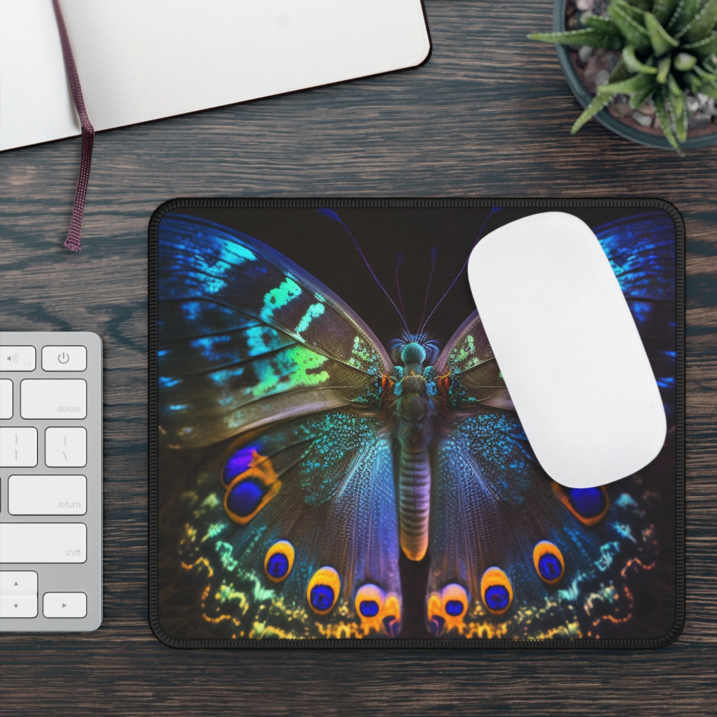 Gaming Mouse Pad  Neon Hue Butterfly 3