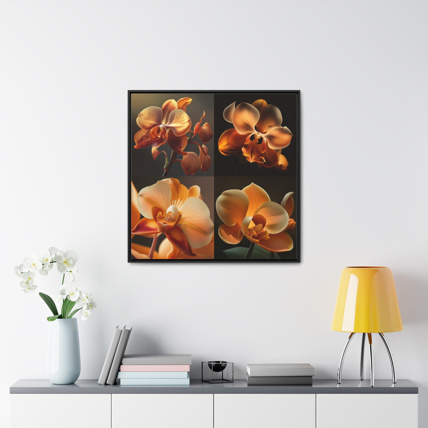 Gallery Canvas Wraps, Square Frame Orange Orchid 5